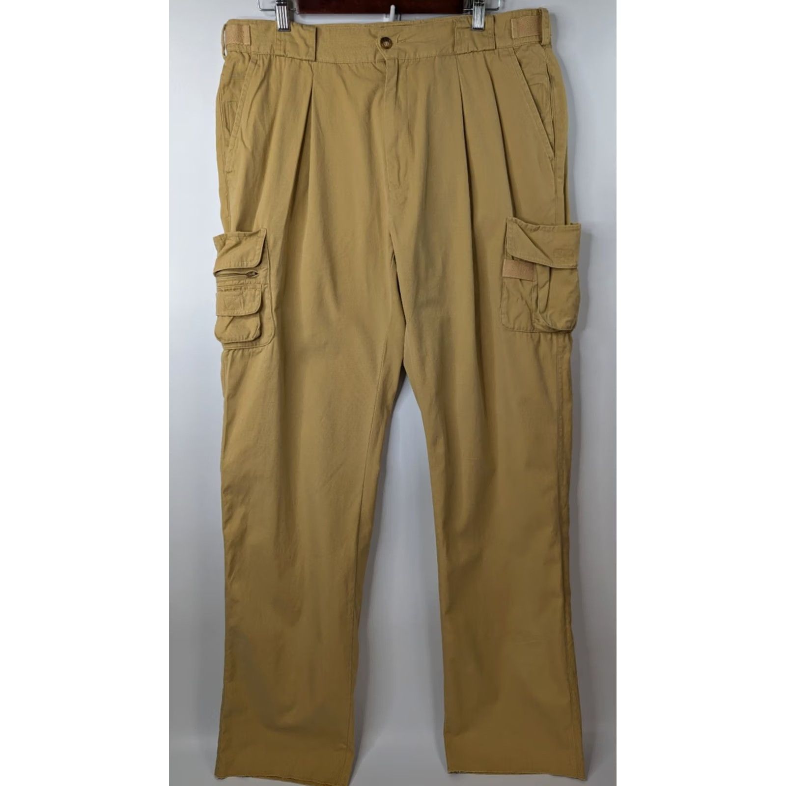 Orvis Orvis Cargo Pants Men's 38 Khaki Unhemmed Adjustable Waist Canvas Cotton Pocket Size US 38 / EU 54 - 2 Thumbnail