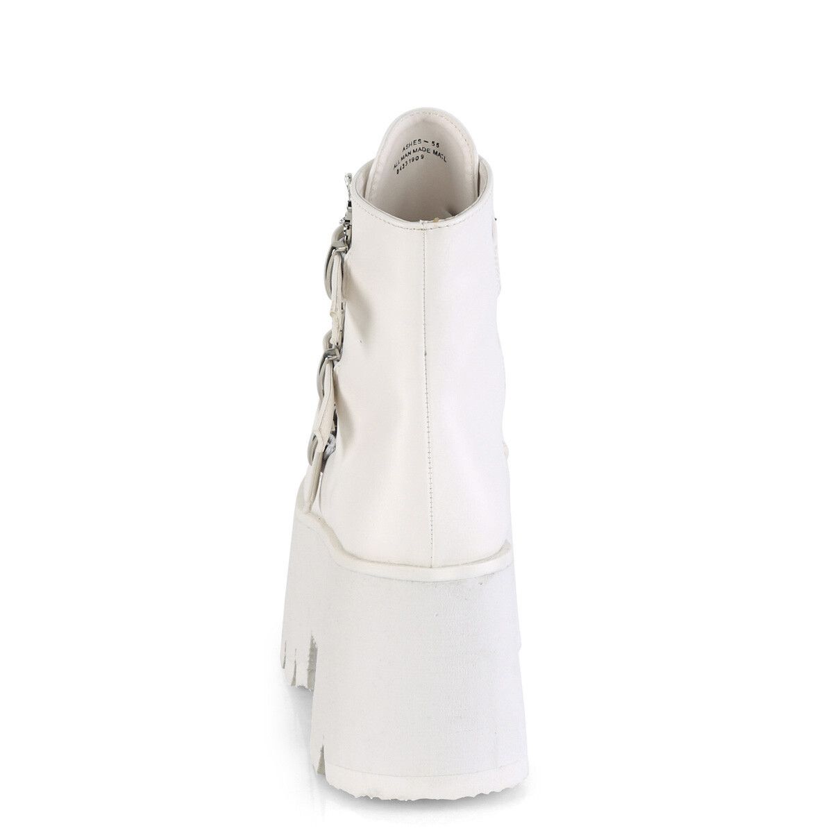 Demonia Cult DEMONIA Ashes 55 White Matte Bat 3.5" Platform Heel Combat G Size US 8 / IT 38 - 8 Thumbnail