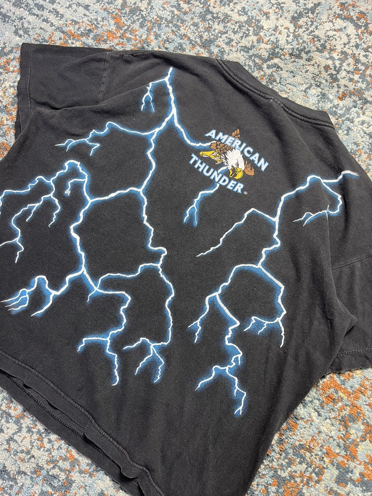 Vintage Vintage 90s American Thunder all over print graphic tee Size US XL / EU 56 / 4 - 6 Thumbnail