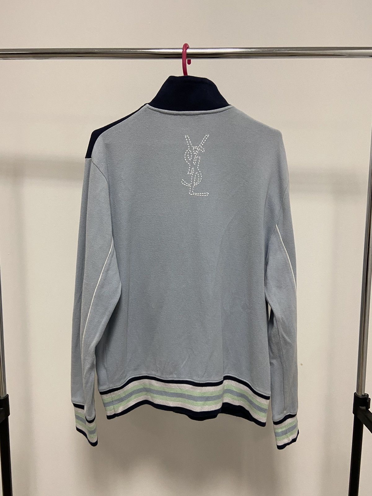 Vintage × Yves Saint Laurent Yves Saint Laurent Vintage Zip Sweatshirt Big Logo Luxury Size US L / EU 52-54 / 3 - 1 Thumbnail
