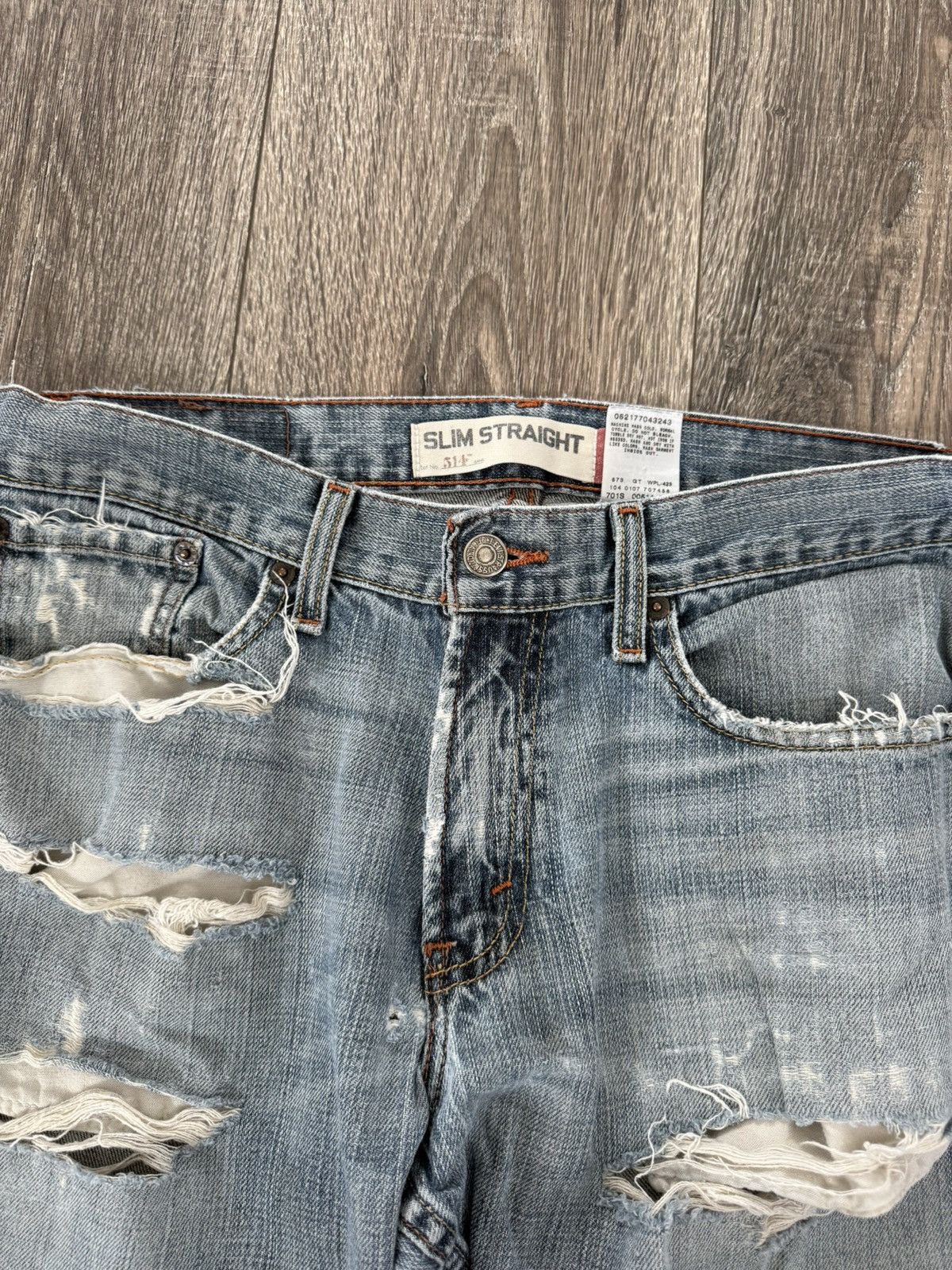 Levi's Vintage Levis 514 Slim Straight Heavily Distressed Size US 31 - 4 Thumbnail