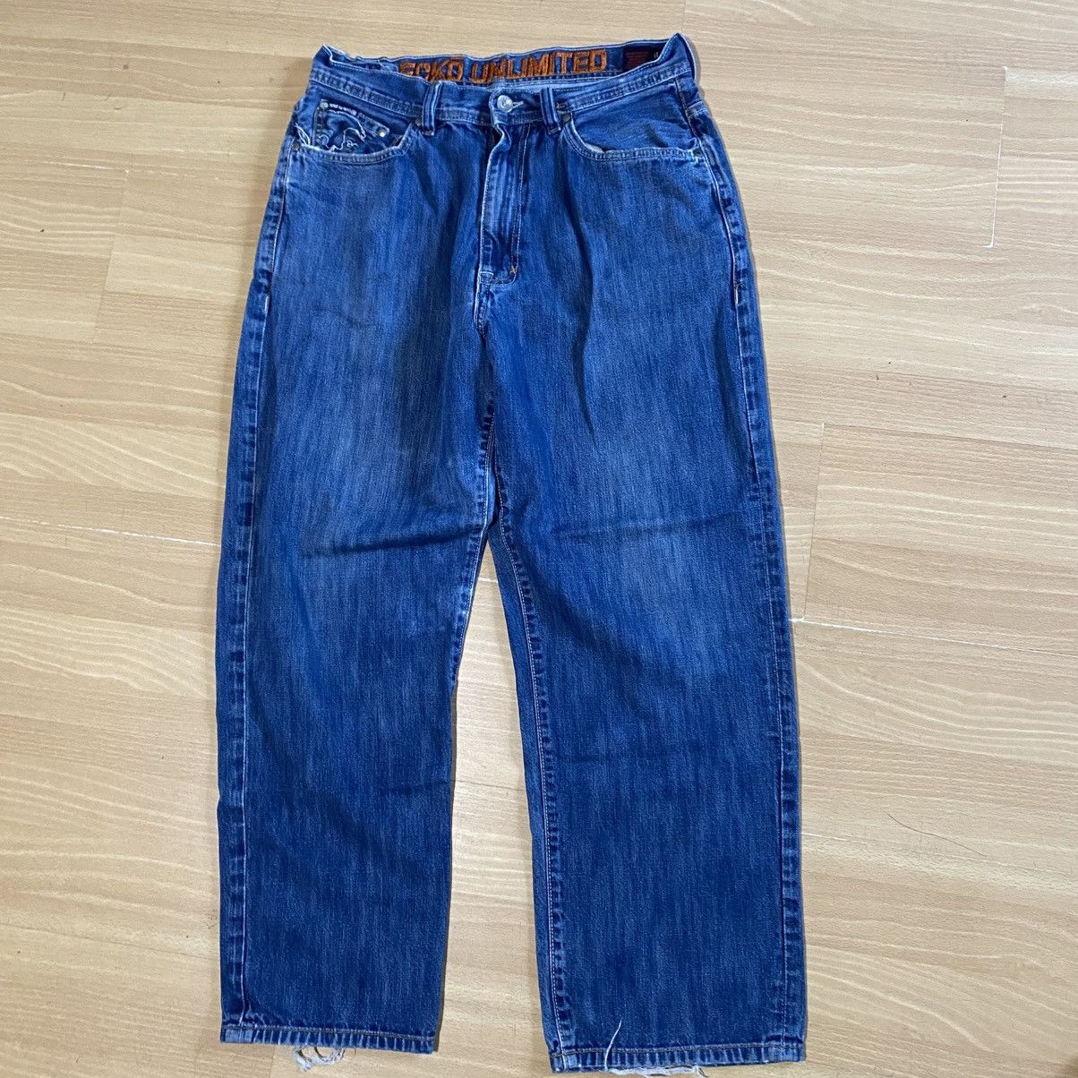 Ecko Unltd. Ecko Unltd Rhino Embroidered Baggy Jeans Size 31 Vintage Y2K Size US 31 - 4 Thumbnail