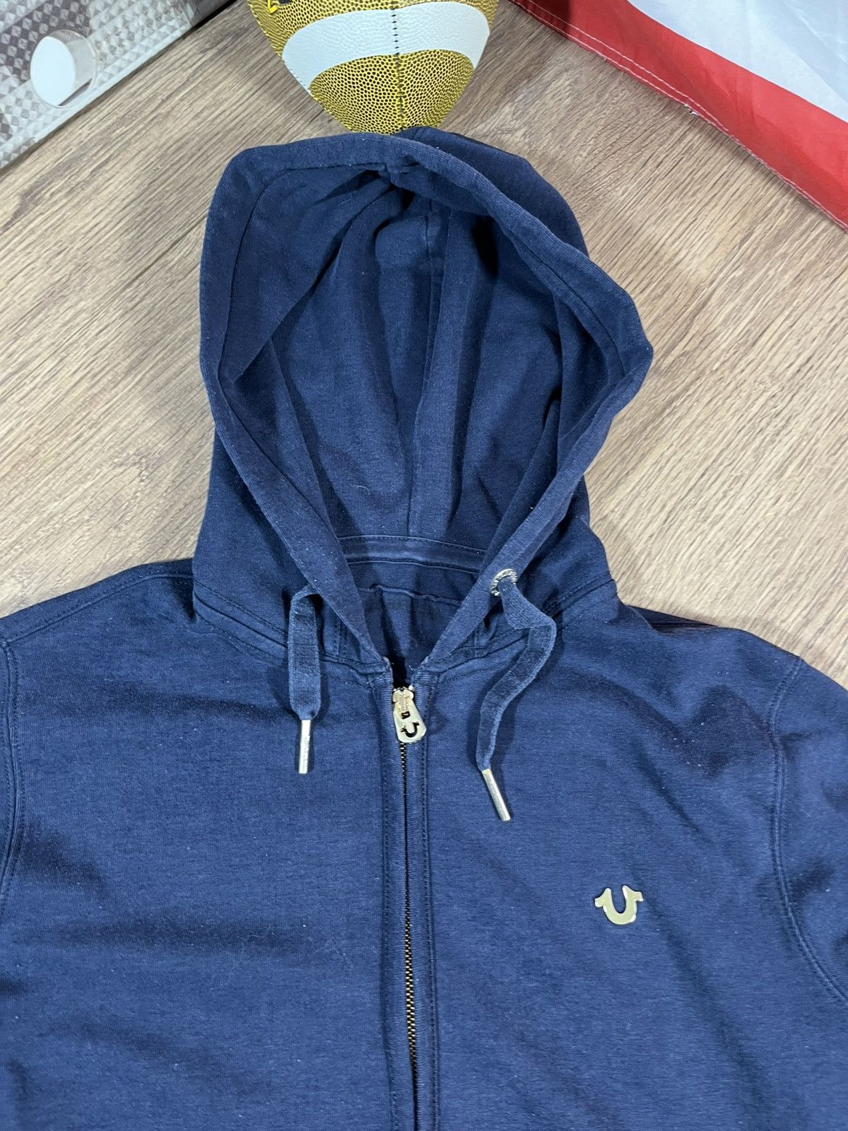 True Religion Vintage True Religion Zip Hoodie L XL Gold Logo Size US XL / EU 56 / 4 - 4 Thumbnail