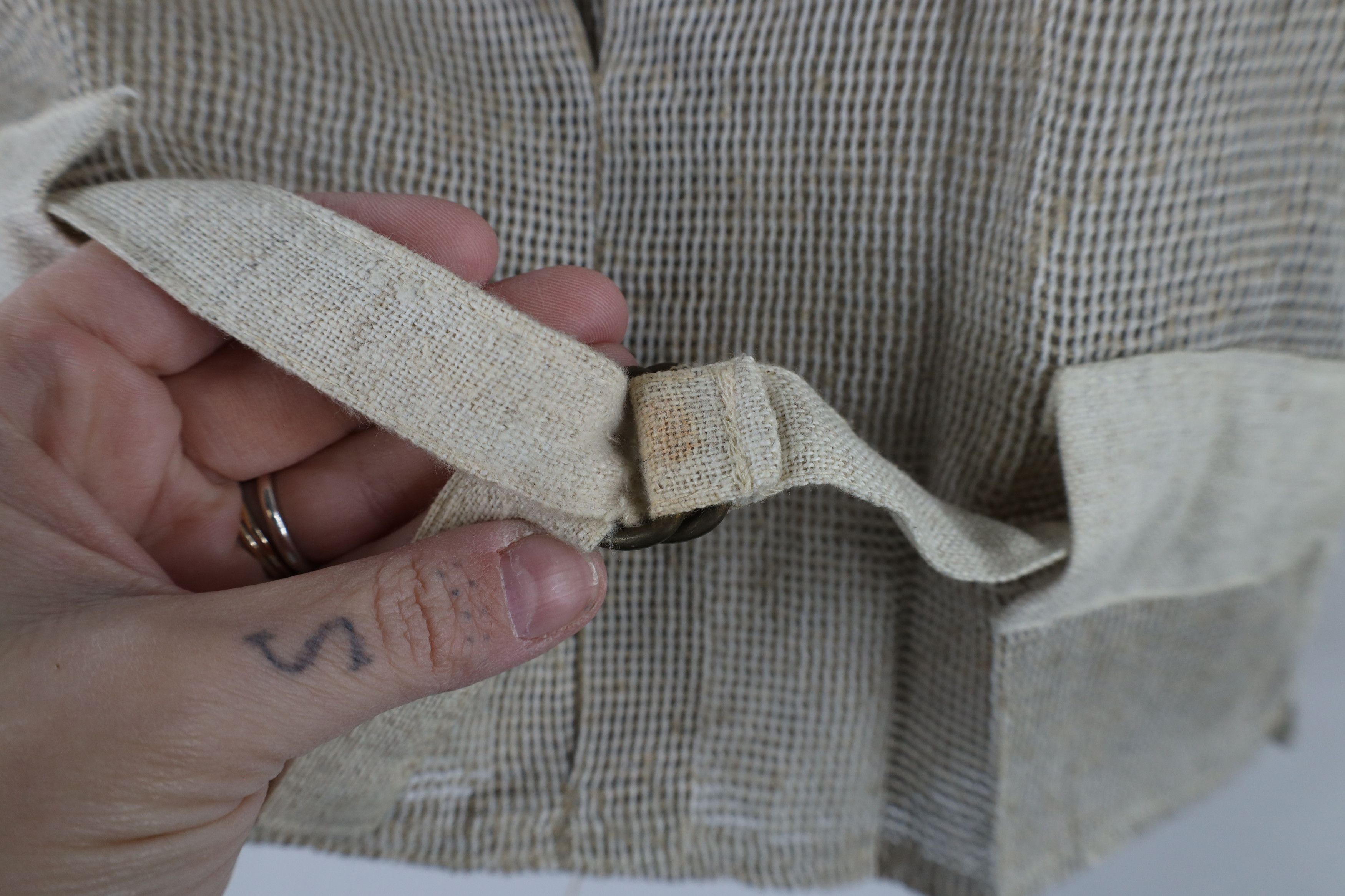 Vintage Vintage 70s Streetwear Burlap Linen Buckle Back Vest USA Size US M / EU 48-50 / 2 - 12 Thumbnail