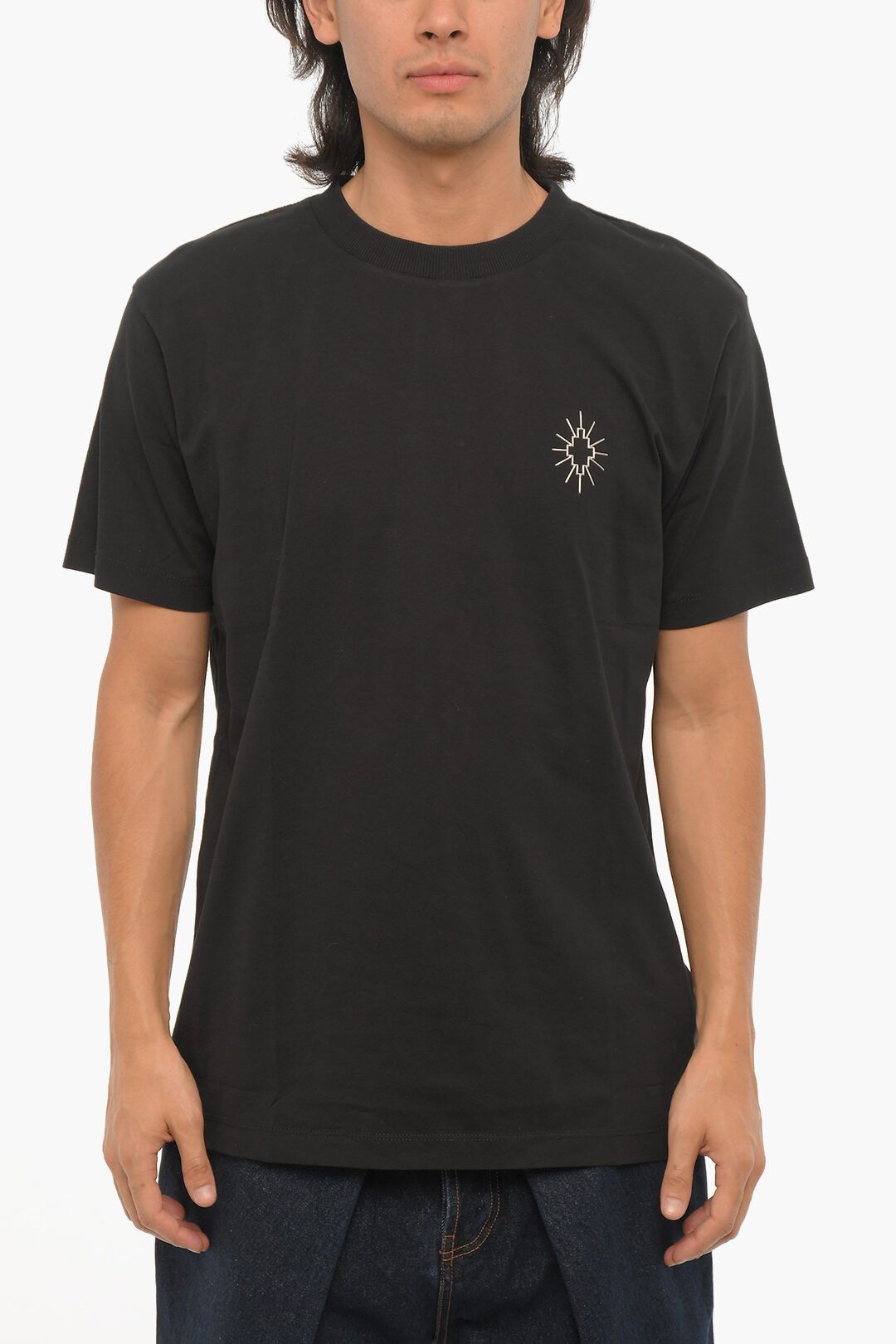 Marcelo Burlon og1mm0824 Eclipse Cross Crewneck T-Shirt in Black Size US XS / EU 42 / 0 - 1 Thumbnail