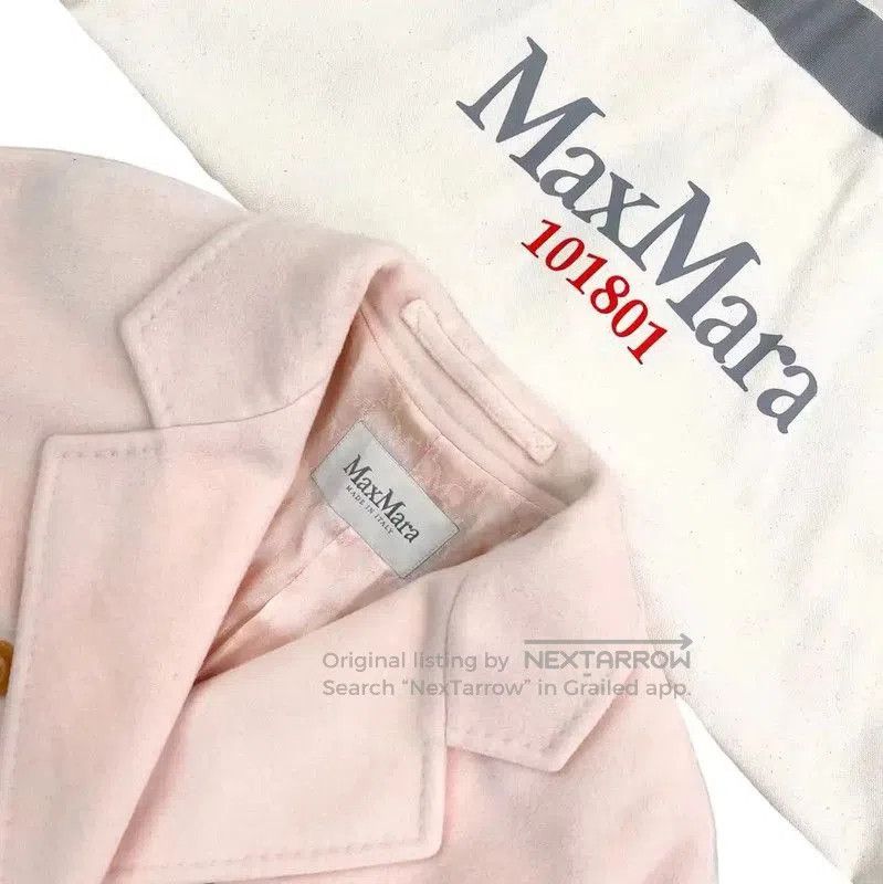 Max Mara MaxMara Pink Women's Coat with Belt . Size XXS / US 00 / IT 34 - 3 Thumbnail