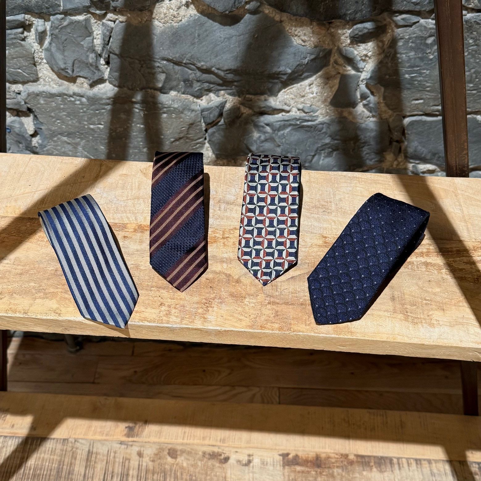 Dries Van Noten Set of 4 Dries Van Noten Silk Slim Ties Size ONE SIZE - 1 Thumbnail
