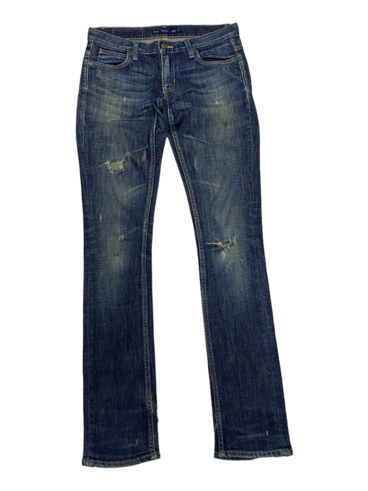 Polo Ralph Lauren 🔥RALPH LAUREN DISTRESSED DENIM JEANS SKINNY JEANS Size 28" / US 6 / IT 42 - 2 Thumbnail