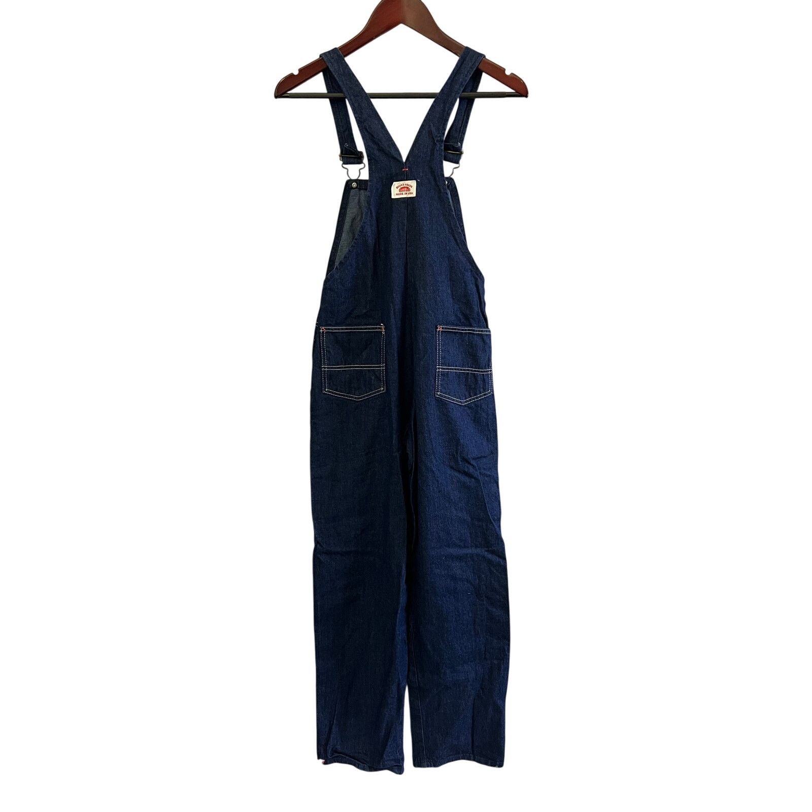 Vintage Vintage Round House Denim Overalls USA Cotton Bib Sz S/M Size US 30 / EU 46 - 4 Thumbnail