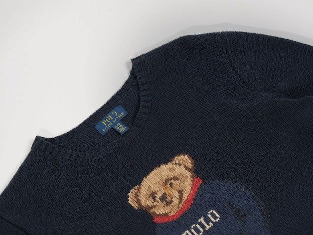 Polo Ralph Lauren Polo Ralph Laảuen Iconic Bear Cotton Sweater Navy Size US XS / EU 42 / 0 - 2 Thumbnail