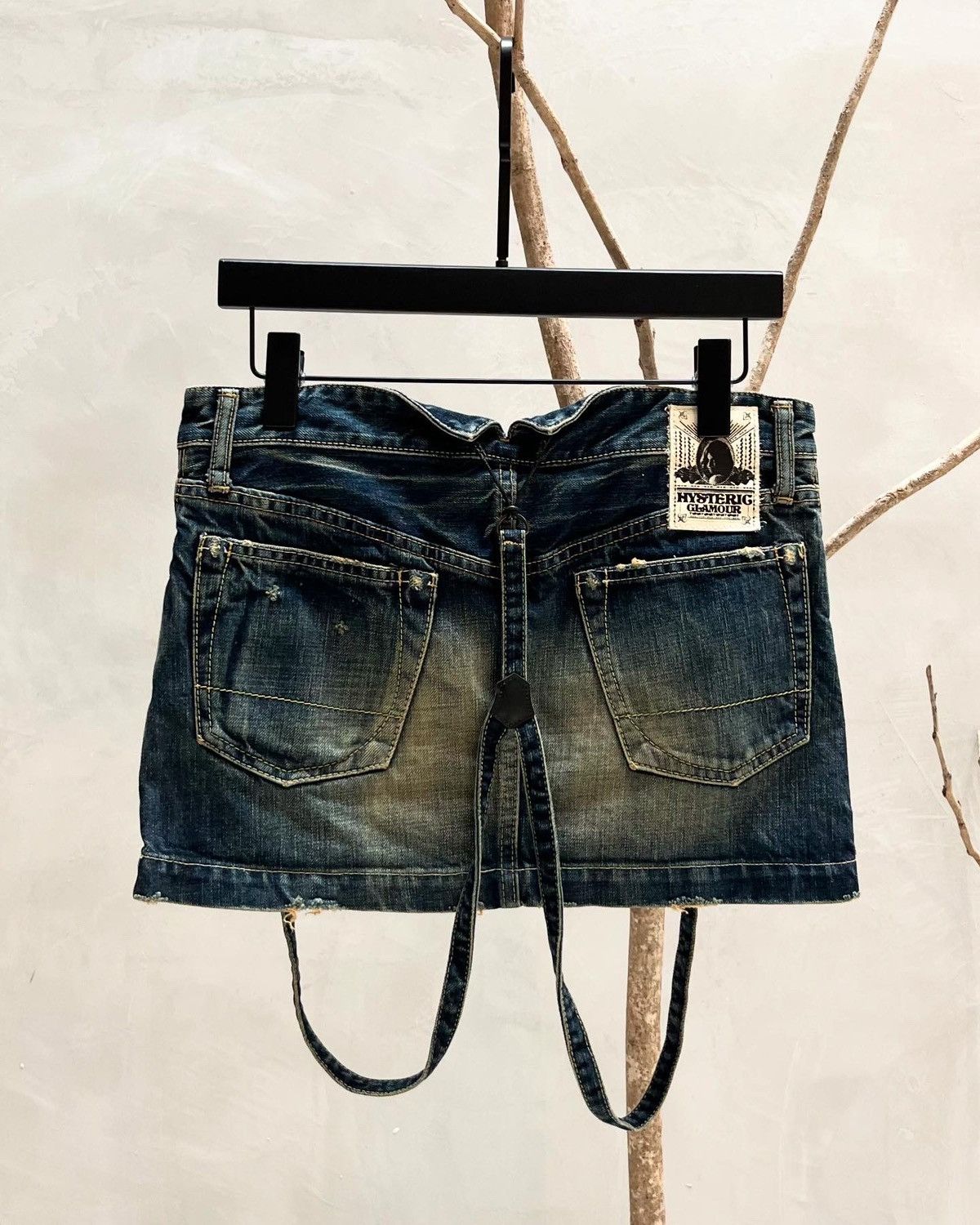 Hysteric Glamour Denim Skirt with Suspenders