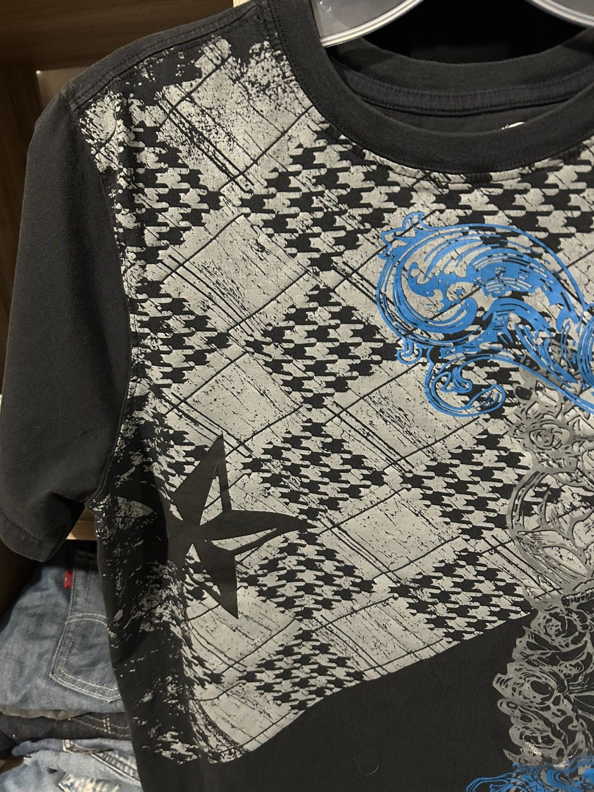 Affliction Crazy Y2K Affliction Style Checkered Tribal Faded Tee Size US M / EU 48-50 / 2 - 3 Thumbnail