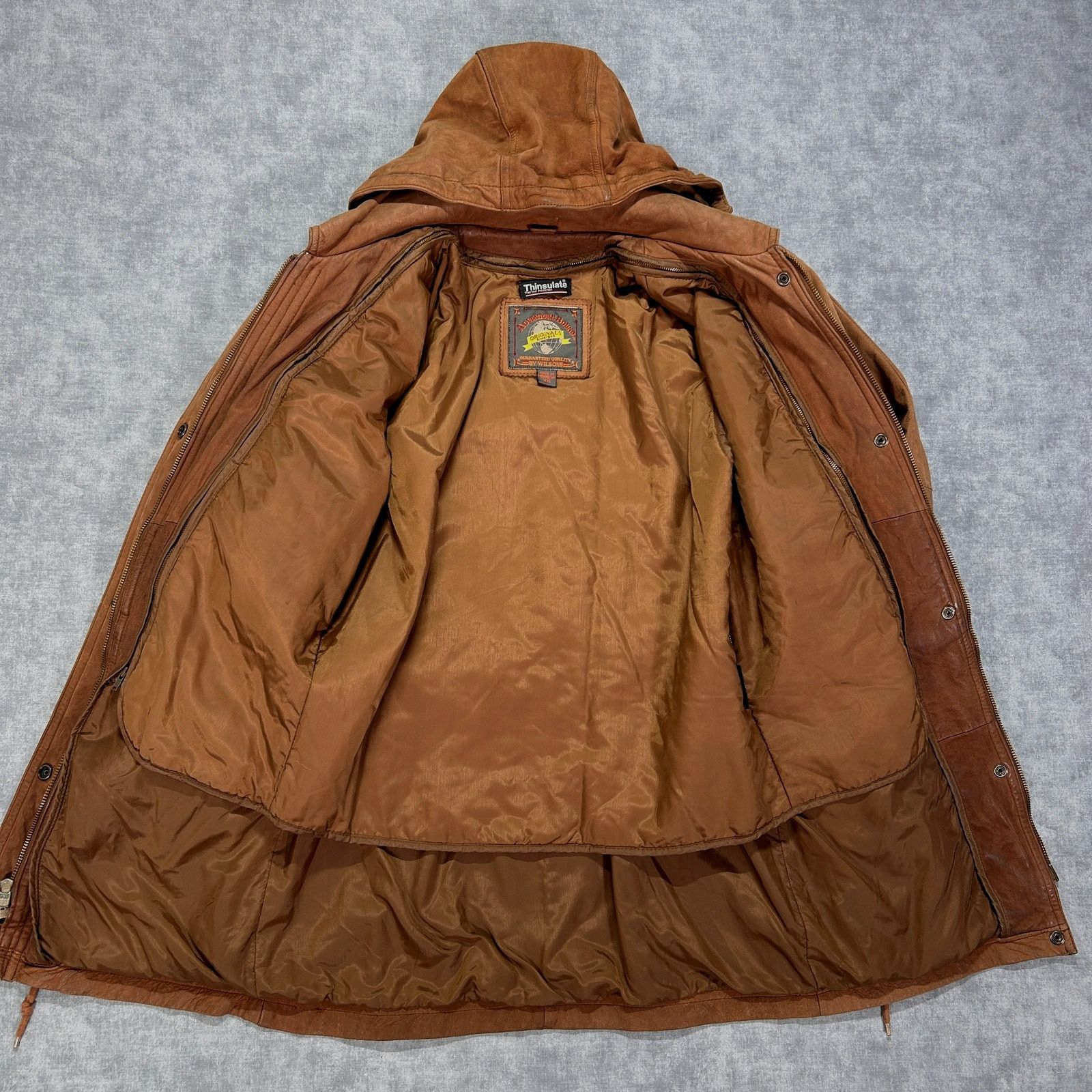 Wilsons Leather VTG Wilsons Adventure Bound brown leather parka womens XS Size XS / US 0-2 / IT 36-38 - 3 Thumbnail