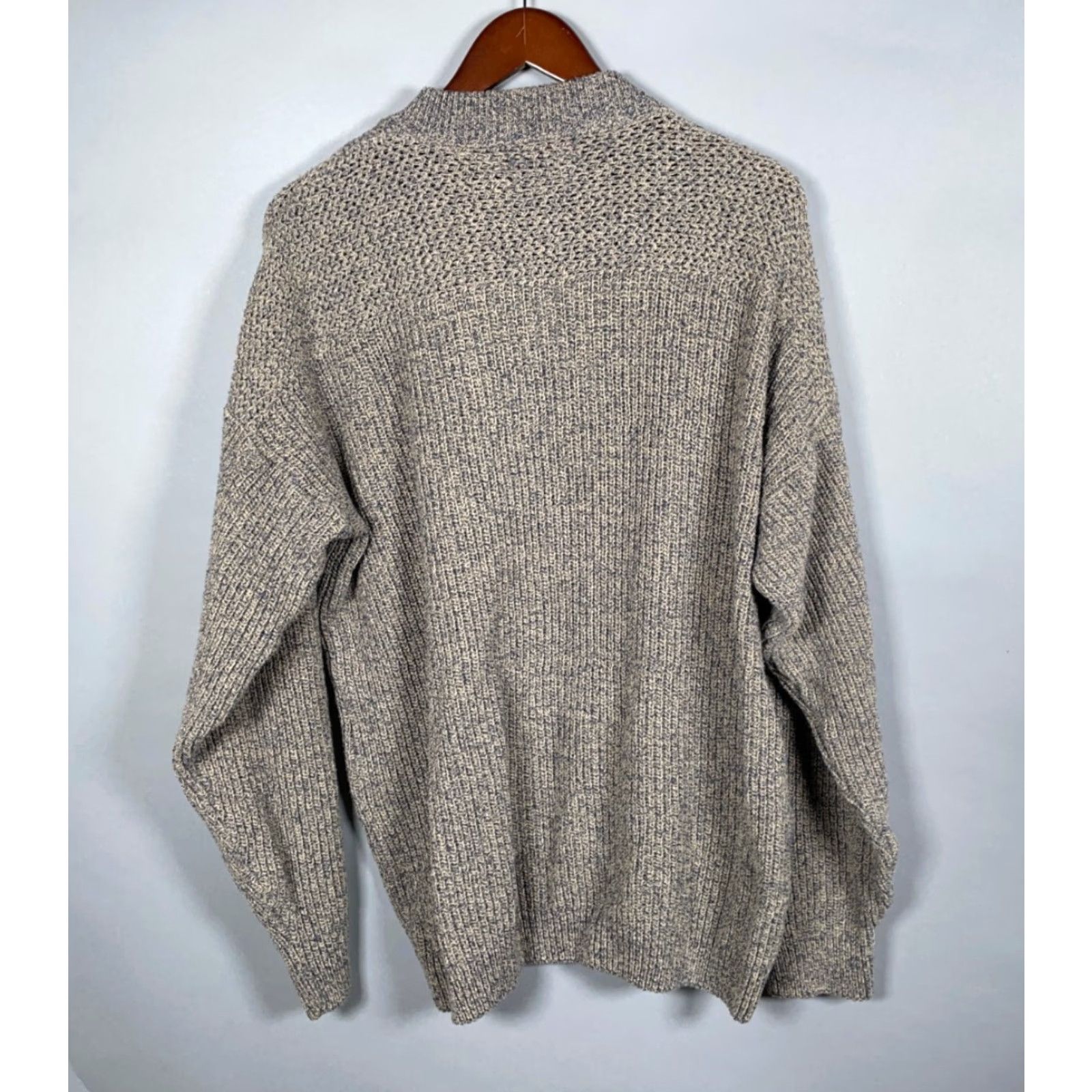 Vintage VINTAGE Old Glory Sweater Shirt Adult Large Brown Marled 100% Cotton Henley 90s Retro Hipster Mens Size US L / EU 52-54 / 3 - 2 Thumbnail