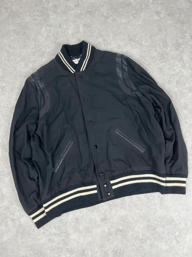 Saint Laurent Paris SS2017 Saint Laurent Teddy Black Wool Bomber Jacket Size US M / EU 48-50 / 2 - 4 Thumbnail