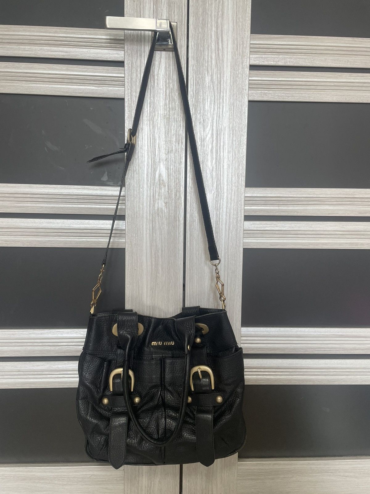 Vintage Vintage Miu Miu Shoulder Leather Bag Archive Tote | Grailed