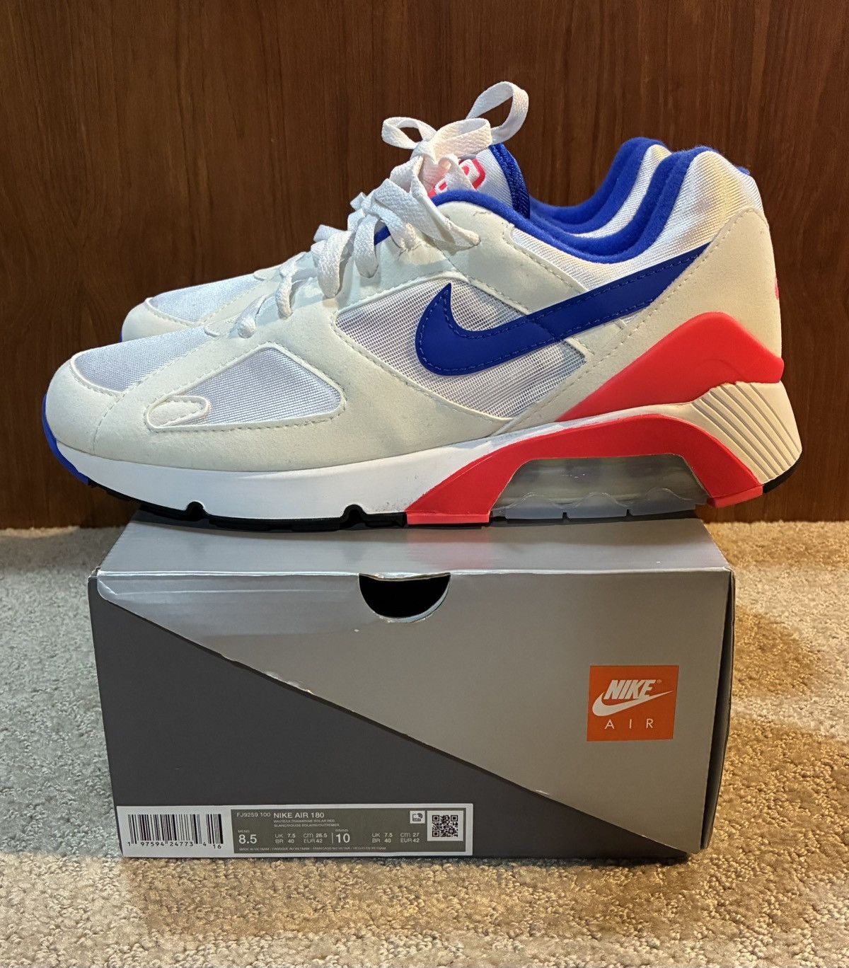 Nike Nike Air Max 180 ‘Ultramarine’ 2024 Size US 8.5 / EU 41-42 - 1 Thumbnail