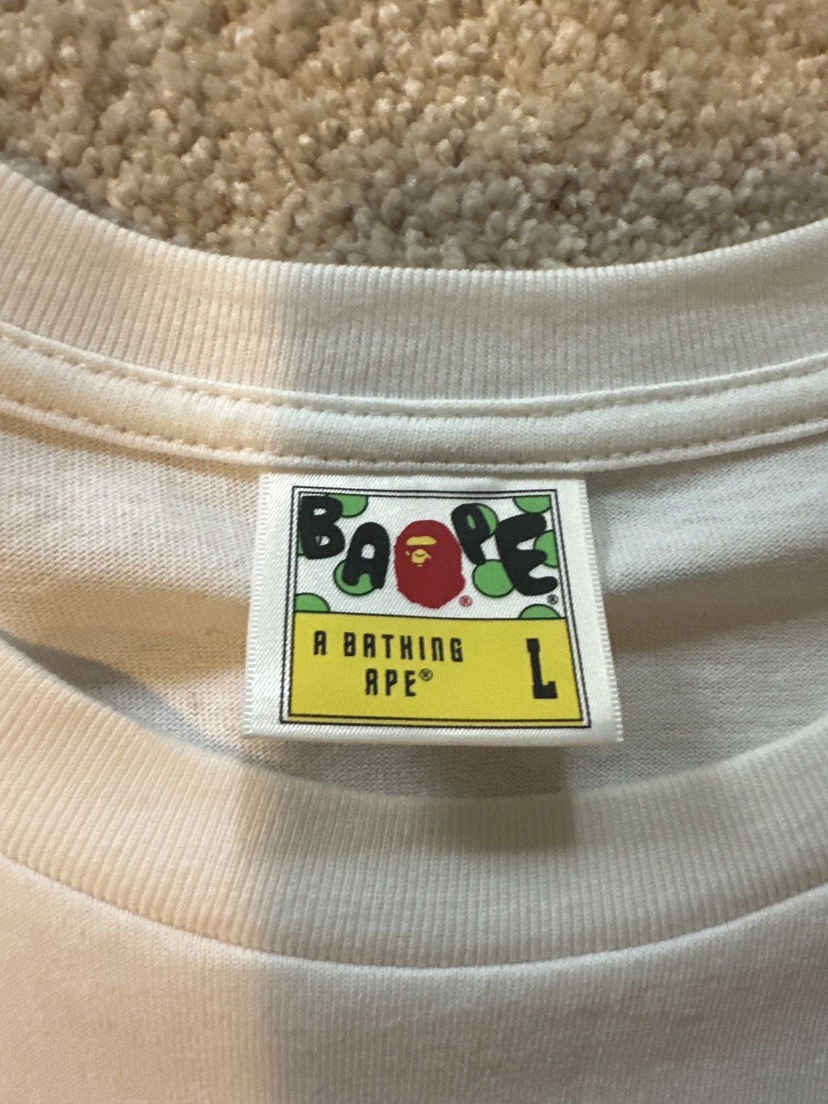 Bape Bape Big Ape Camo Head White Tee Size US L / EU 52-54 / 3 - 2 Thumbnail