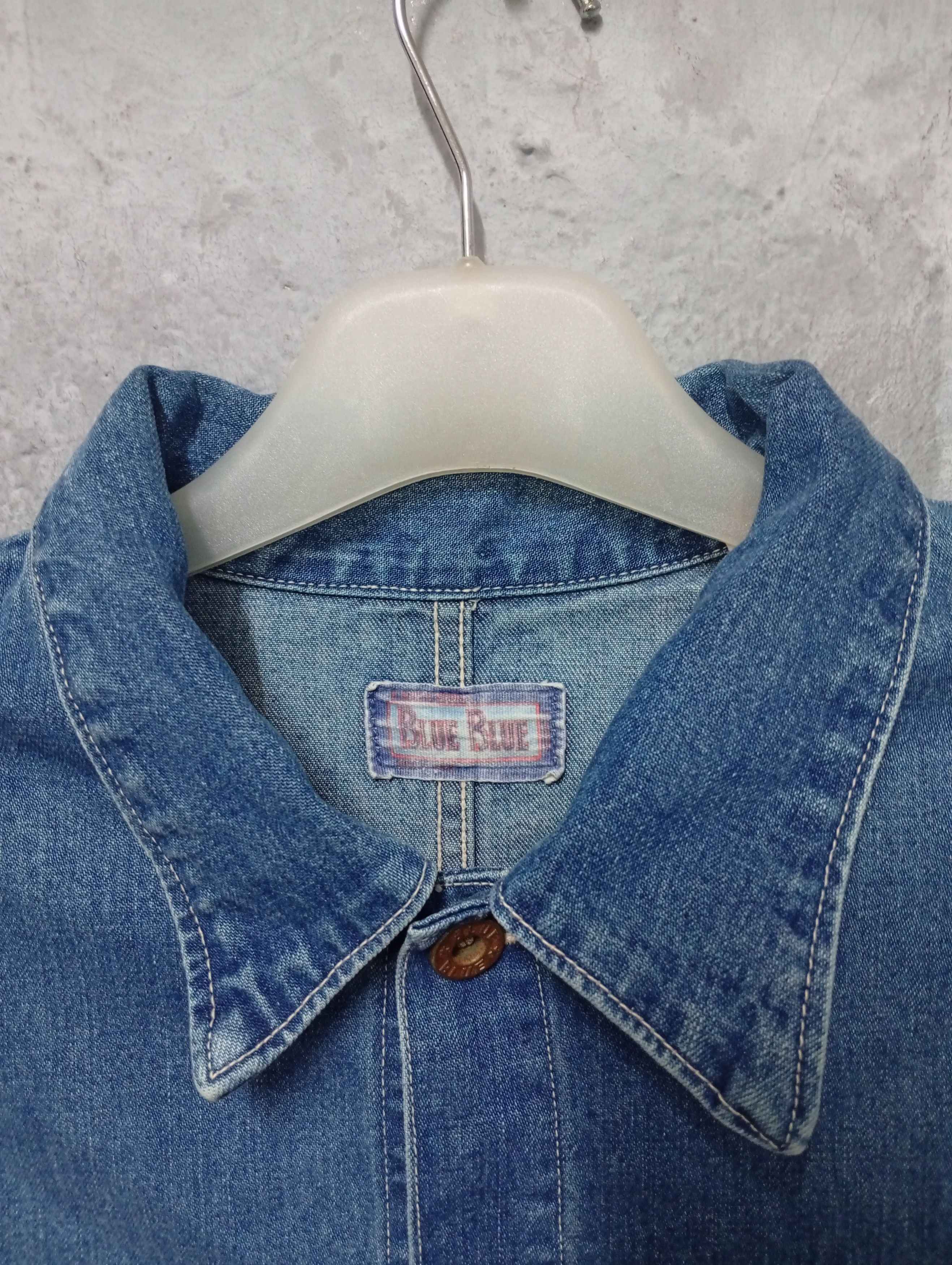 Blue Blue Japan BLUE BLUE 1990s JAIL STENCIL DENIM CHORE JACKET Size US M / EU 48-50 / 2 - 5 Thumbnail