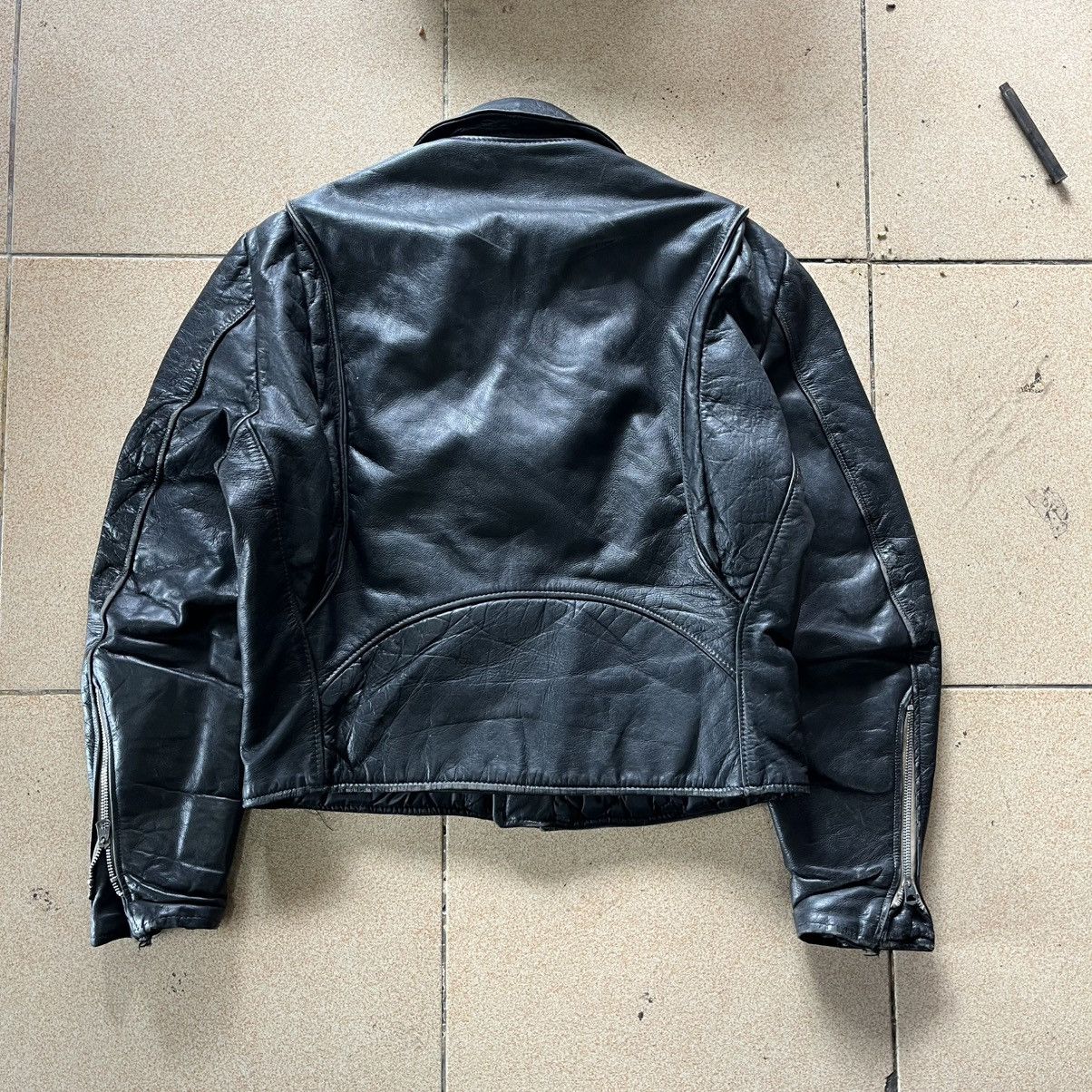 Excelled Vintage 60s 70s Excelled double riders leather jacket Size US L / EU 52-54 / 3 - 2 Thumbnail