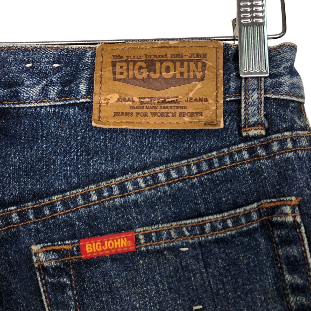 Japanese Brand 📌Vintage Denim Jeans Straight Cut Big John Indigo Blue Size 28" / US 6 / IT 42 - 15 Thumbnail