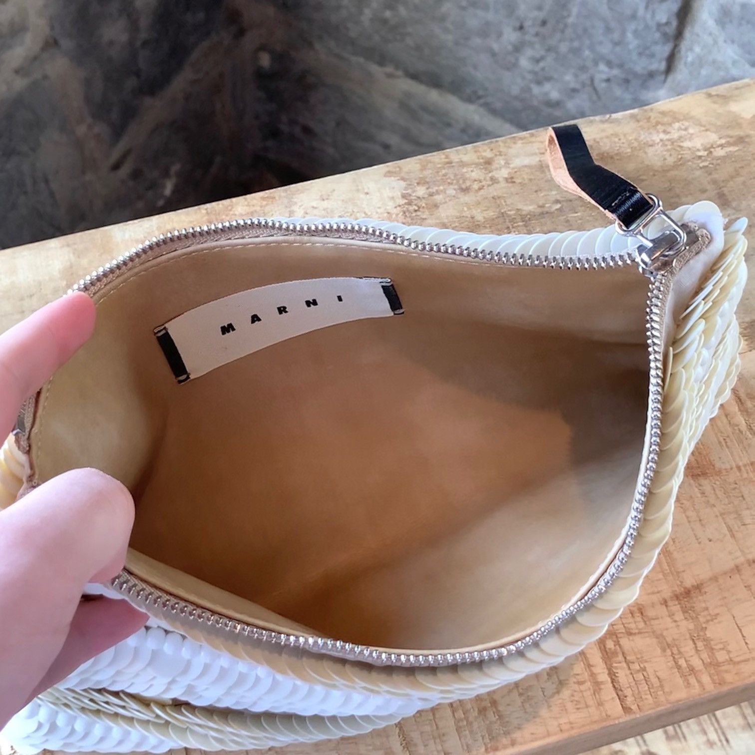 Marni Marni Ivory Beaded Wristlet Pouch Size ONE SIZE - 6 Thumbnail