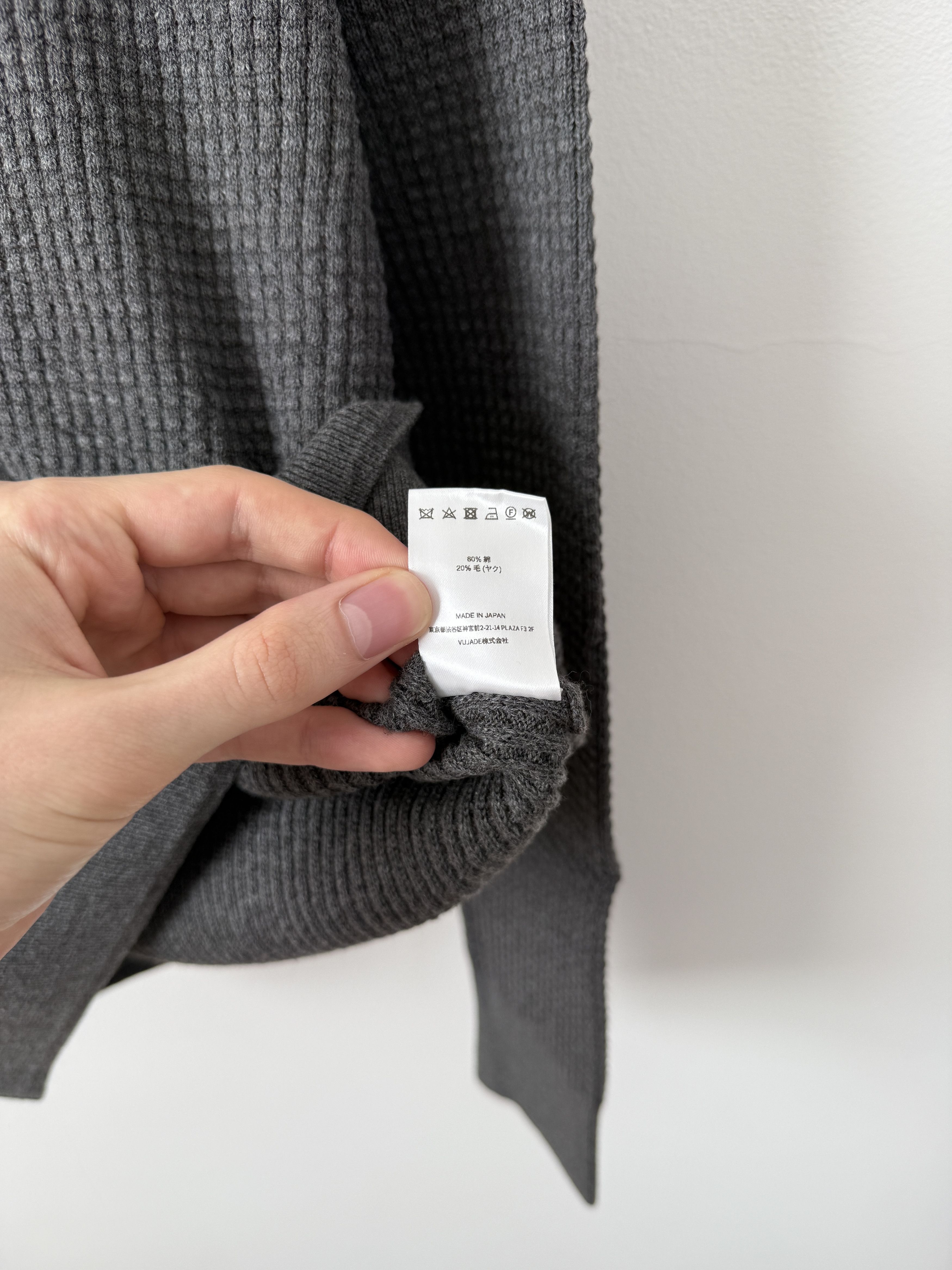Vuja De Relaxed Waffle Knit Sweater Charcoal Size US S / EU 44-46 / 1 - 11 Thumbnail
