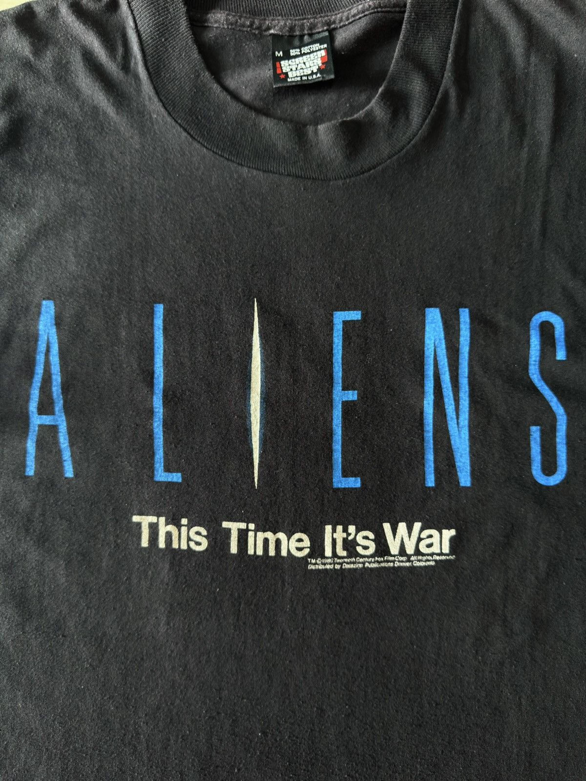 Vintage 1986 ALIENS This Time It’s War 80s Screen Stars Best Shirt Size US M / EU 48-50 / 2 - 6 Thumbnail
