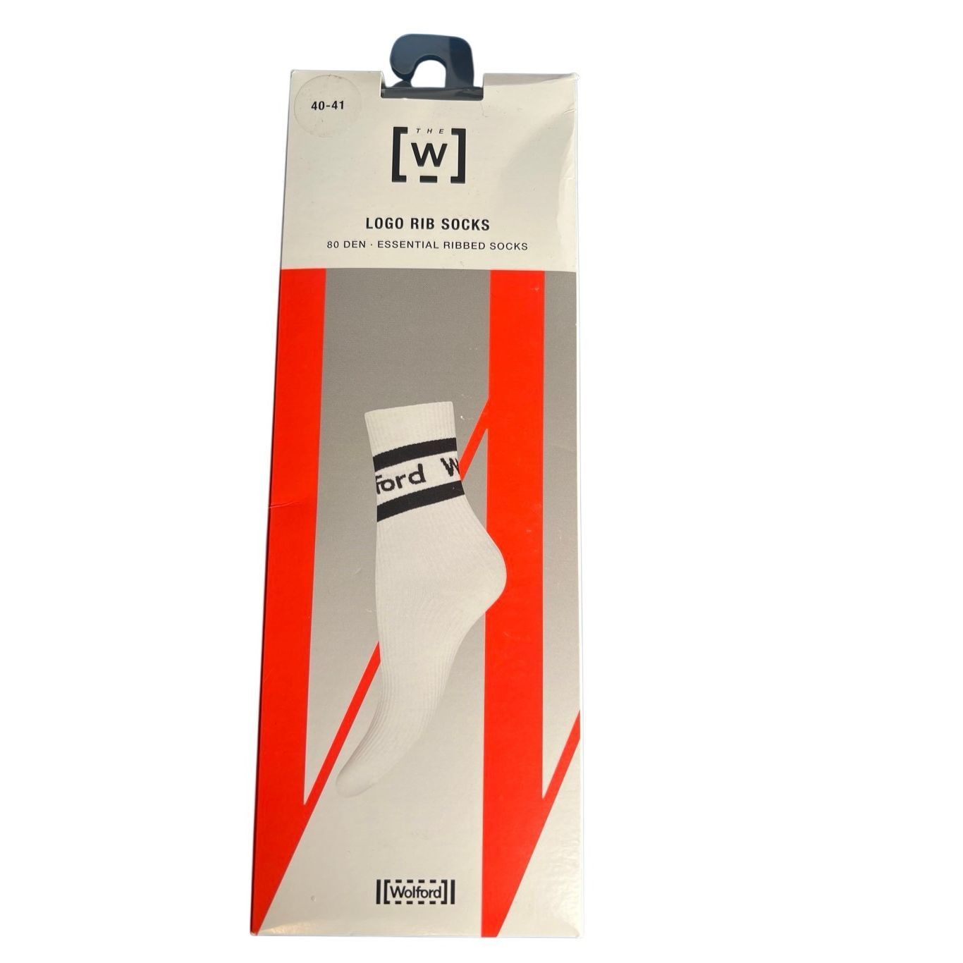 Wolford NWT Wolford The W Logo Rib Socks Sodalite Blue/Black Size 40 Size ONE SIZE - 3 Thumbnail