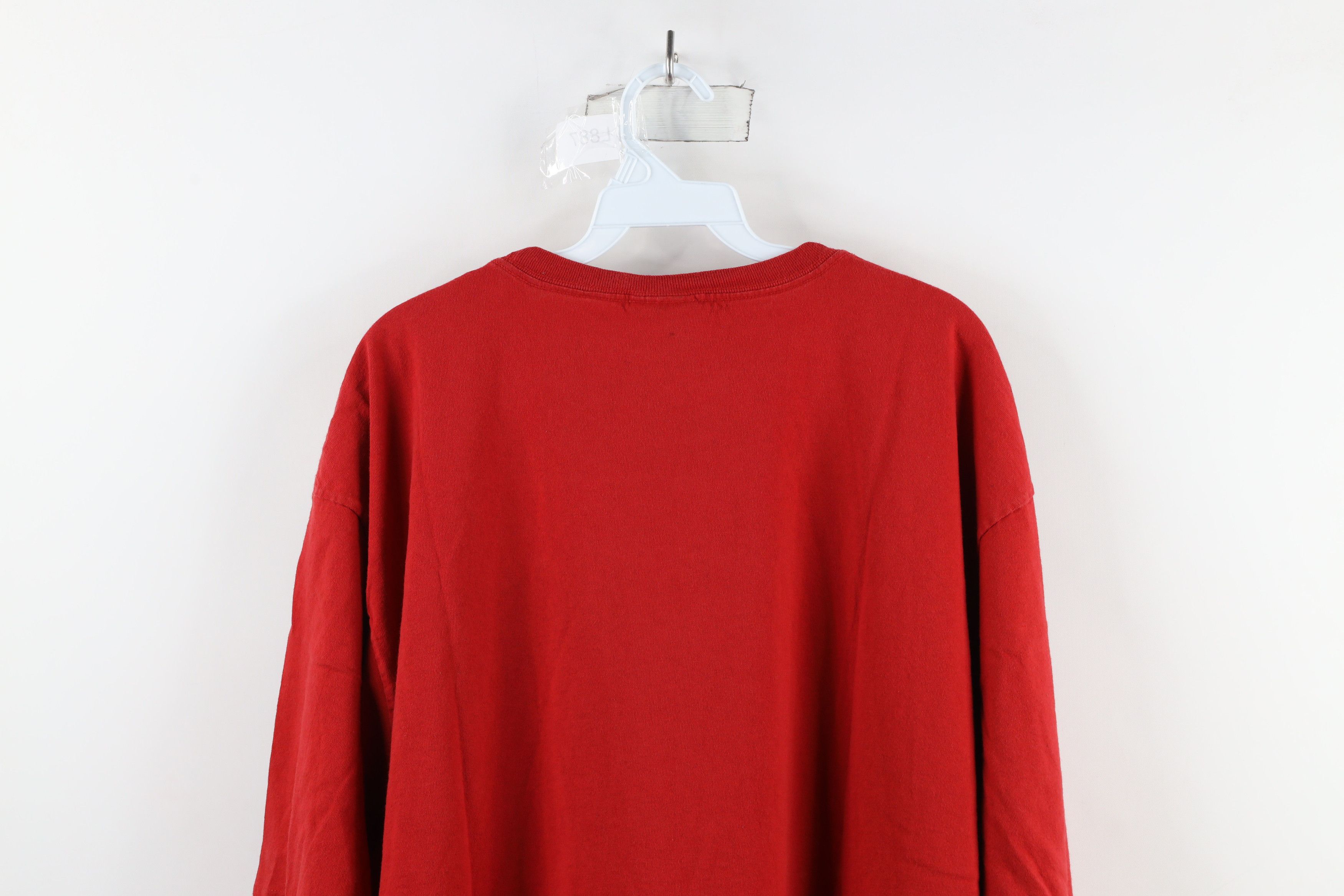 Tommy Hilfiger × Vintage Vintage 90s Tommy Hilfiger Center Logo T-Shirt Red Cotton Size US XXL / EU 58 / 5 - 10 Thumbnail