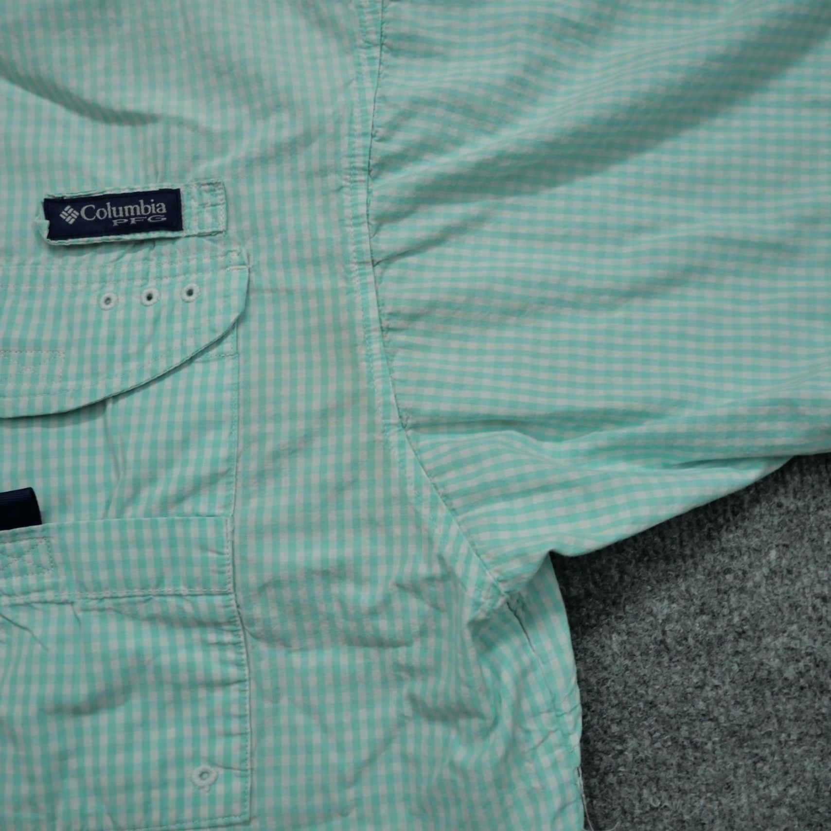 Vintage Columbia Shirt Mens Large Blue White Button Up Fishing Vented Super Bonehead Shirt Size US L / EU 52-54 / 3 - 6 Thumbnail