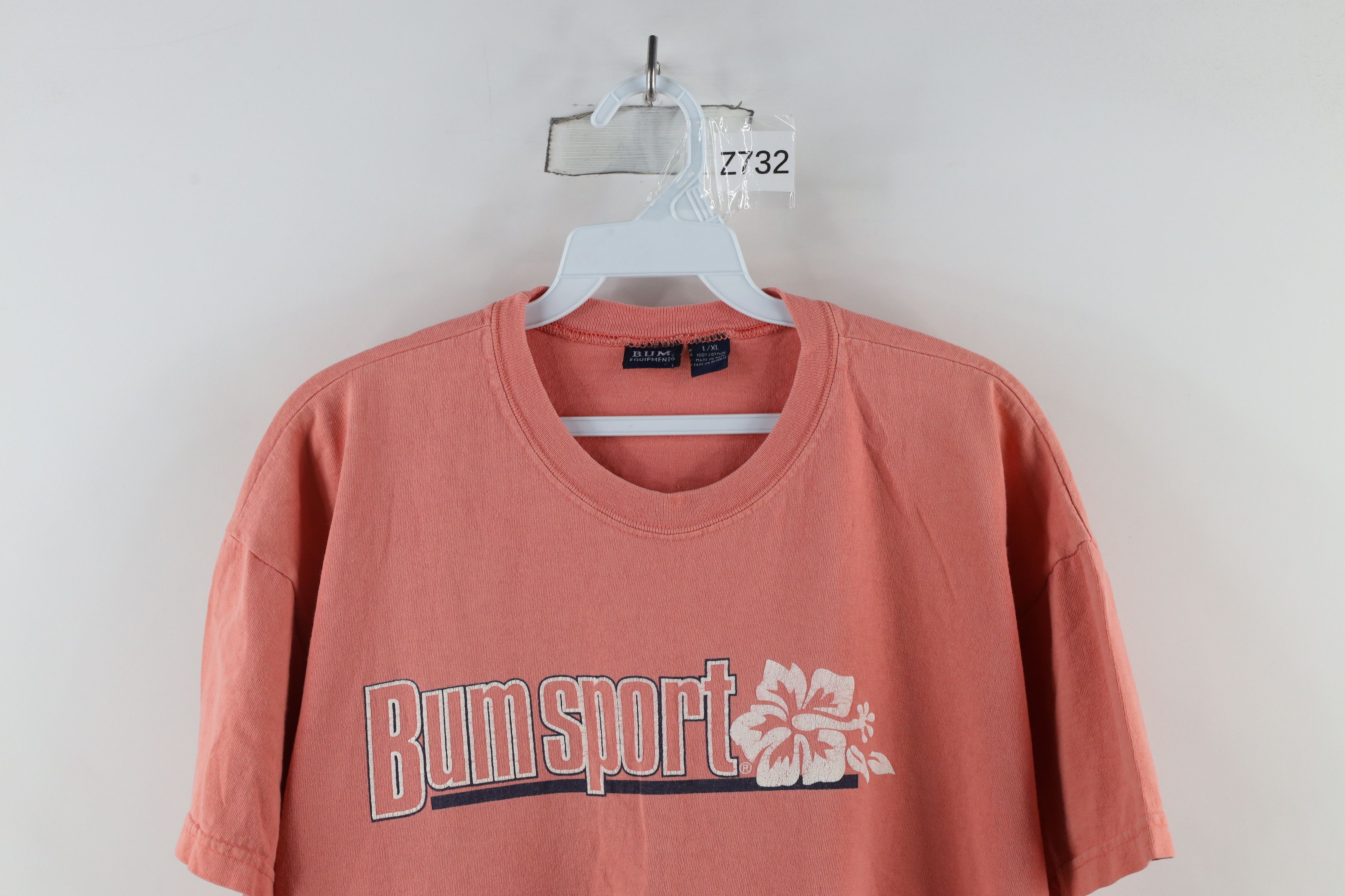 Vintage Vintage 90s Bum Equipment Spell Out Bum Sport Flower T-Shirt Size L / US 10 / IT 46 - 2 Thumbnail