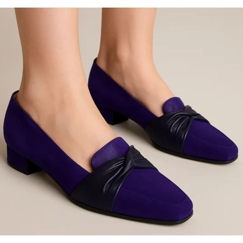 Other Via Garda Purple Leather Slip-On Loafers Made in Italy 7 Size US 7 / IT 37 - 1 Thumbnail