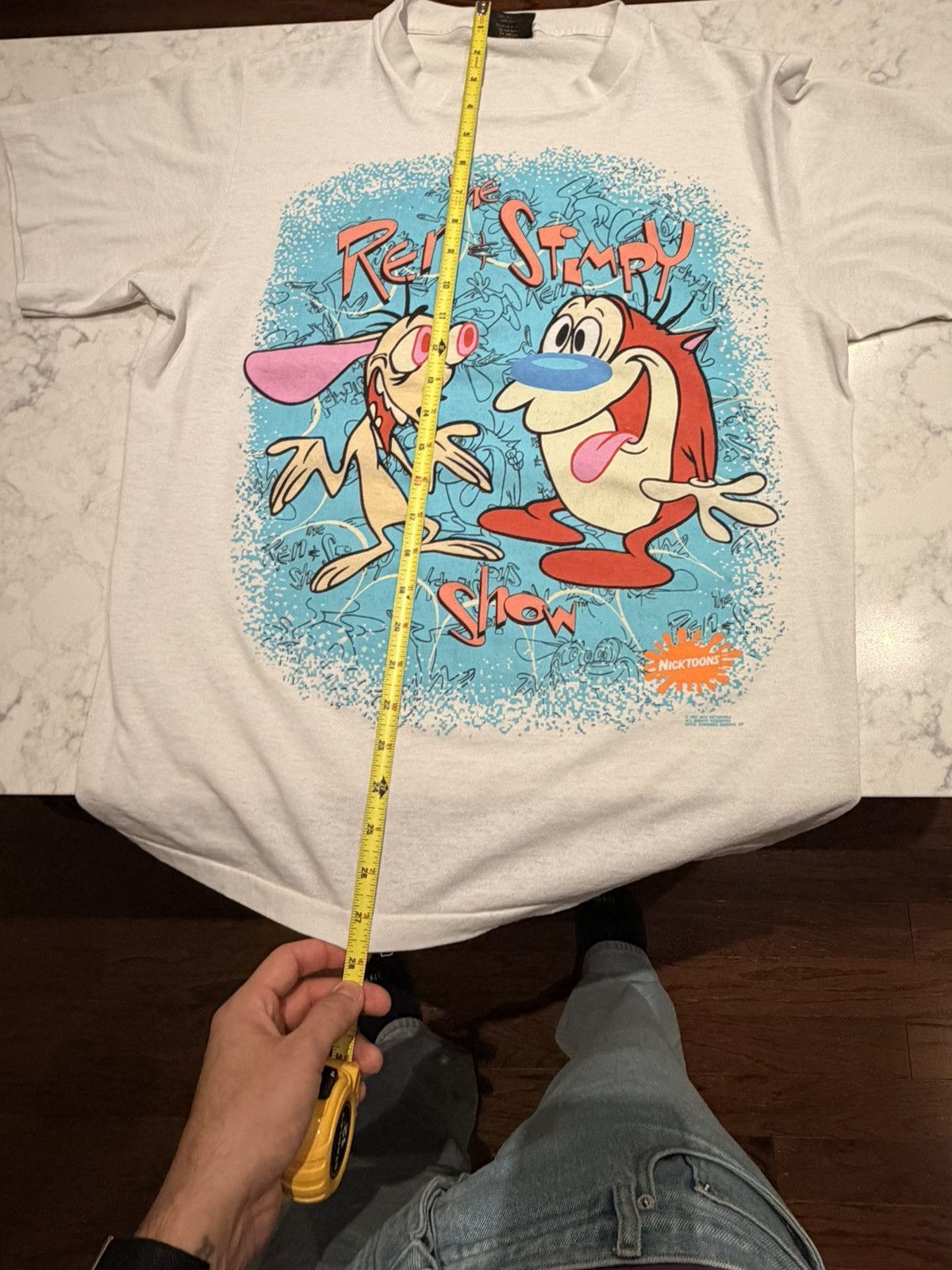 Vintage Vintage Ren and Stimpy Nickelodeon Tshirt Size US L / EU 52-54 / 3 - 3 Thumbnail