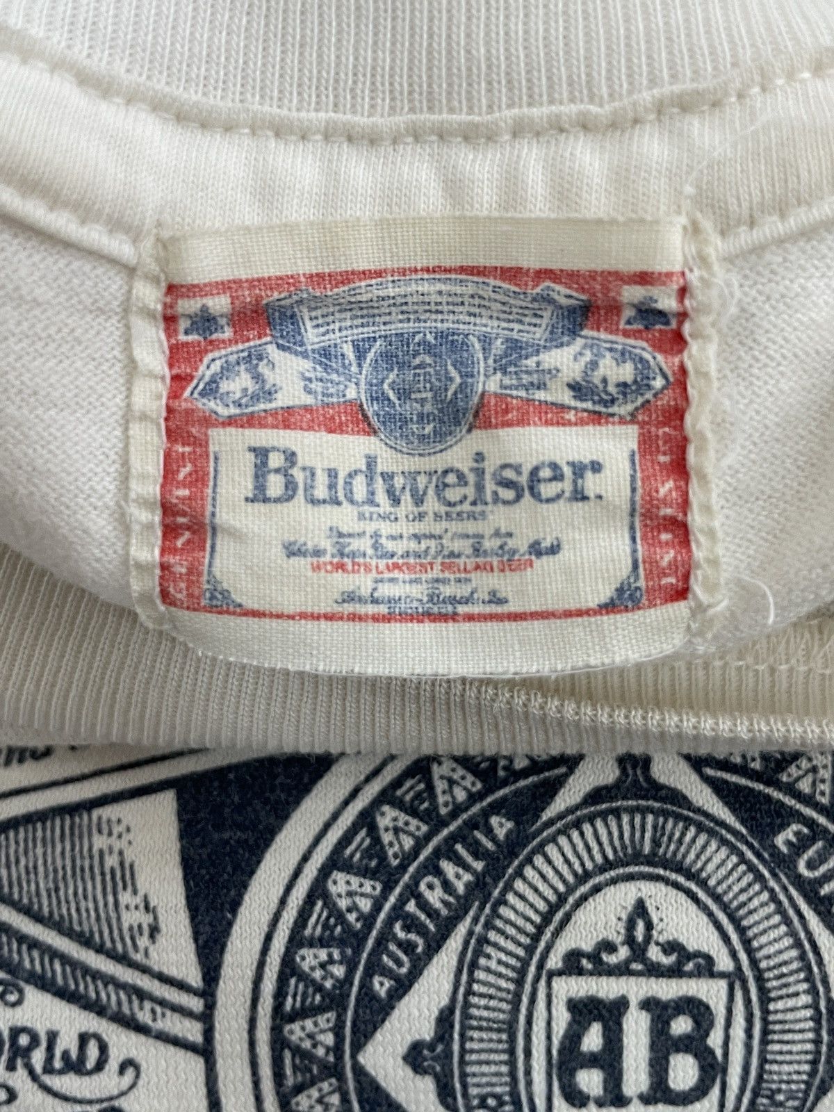 Budweiser × Drink Beer Save Water Vintage 90s Budweiser T-Shirt Size US L / EU 52-54 / 3 - 9 Thumbnail