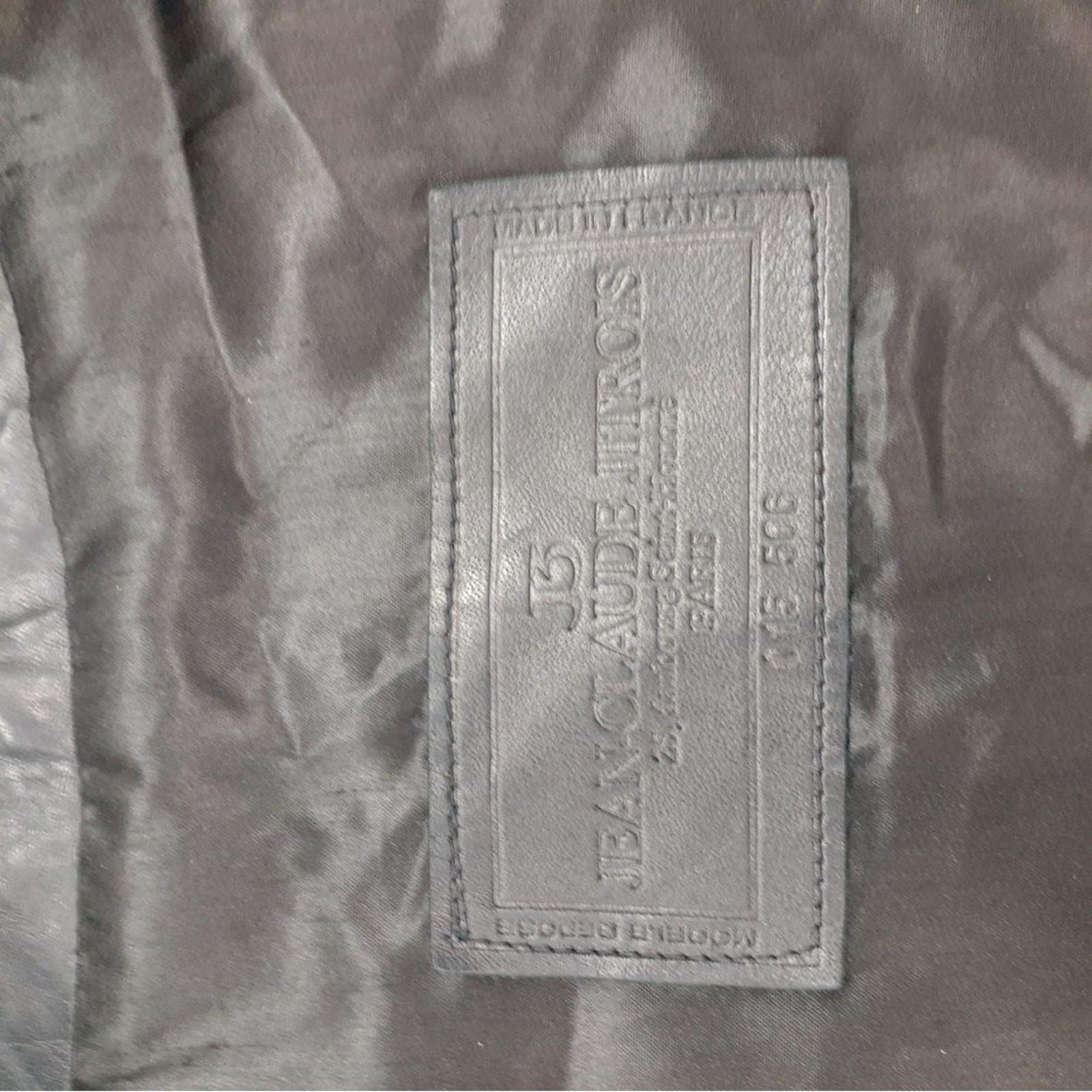 Other JEAN CLAUDE JITROIS BLACK LEATHER OPEN FRONT SIGNED JACKET Size US L / EU 52-54 / 3 - 8 Thumbnail