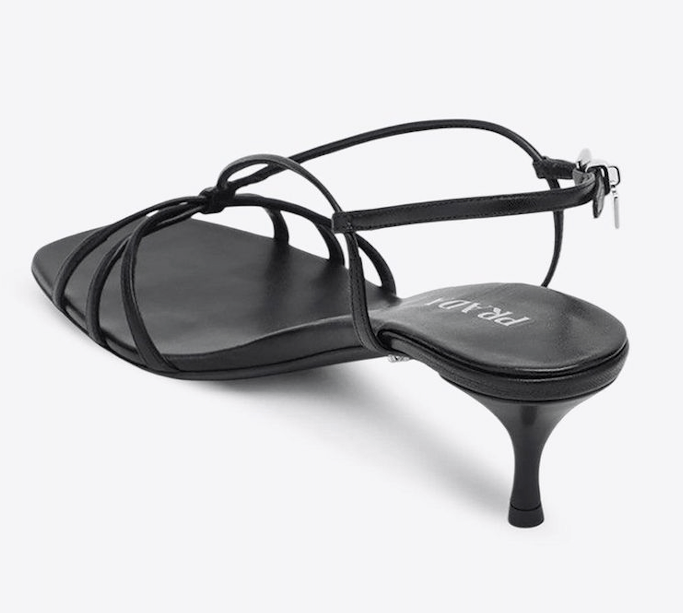 Prada Prada Capretto Strappy 55mm Leather Sandal Kitten Heel 38 Size US 8 / IT 38 - 15 Thumbnail