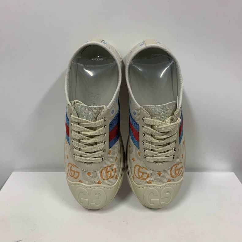 Gucci Gucci Double G Shell Sneakers Size 34-2505 Size US 4 / IT 34 - 3 Thumbnail