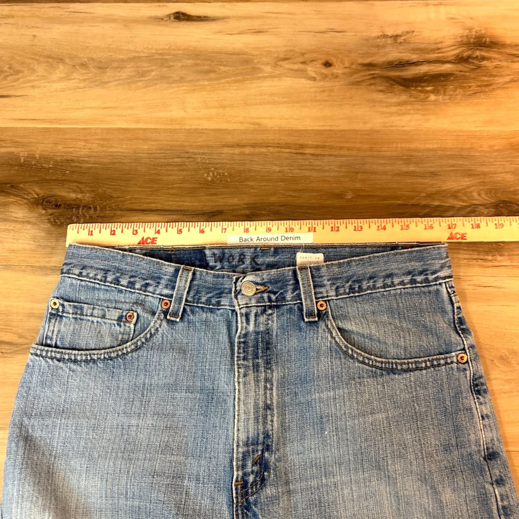 Levi's VINTAGE Levi's 505 Jeans Mens 34x32 Straight Light Washed Distressed Y2K USA blue denim five-pocket regular fit Size US 34 / EU 50 - 5 Thumbnail