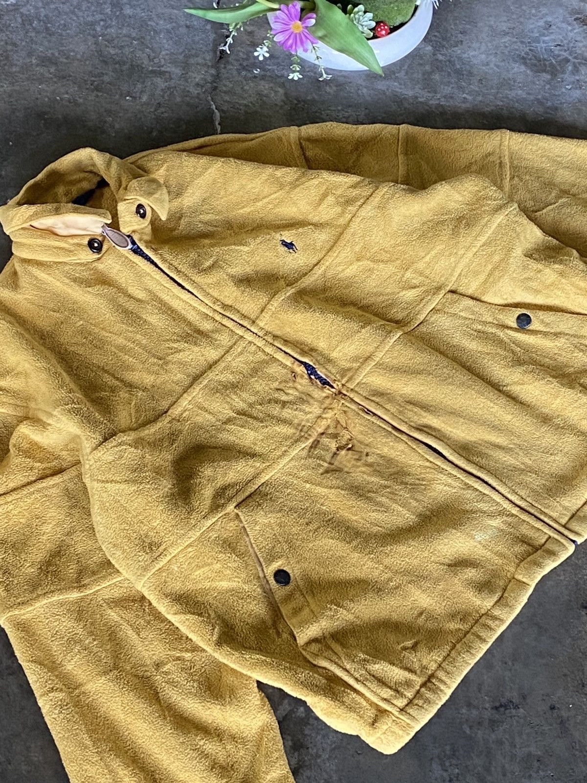 Polo Ralph Lauren VTG Mustard Polo Ralph Lauren Fleece Polartec faded Z4 Size US XL / EU 56 / 4 - 6 Thumbnail