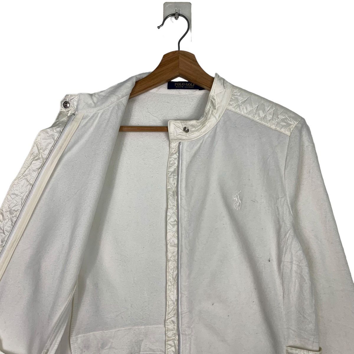 Polo Ralph Lauren POLO GOLF Ralph Lauren White Fleece Jacket #0202-C10 Size M / US 6-8 / IT 42-44 - 10 Thumbnail