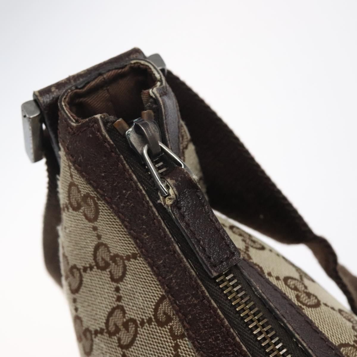 Gucci GUCCI GG Canvas Shoulder Bag Beige Silver Size ONE SIZE - 16 Thumbnail