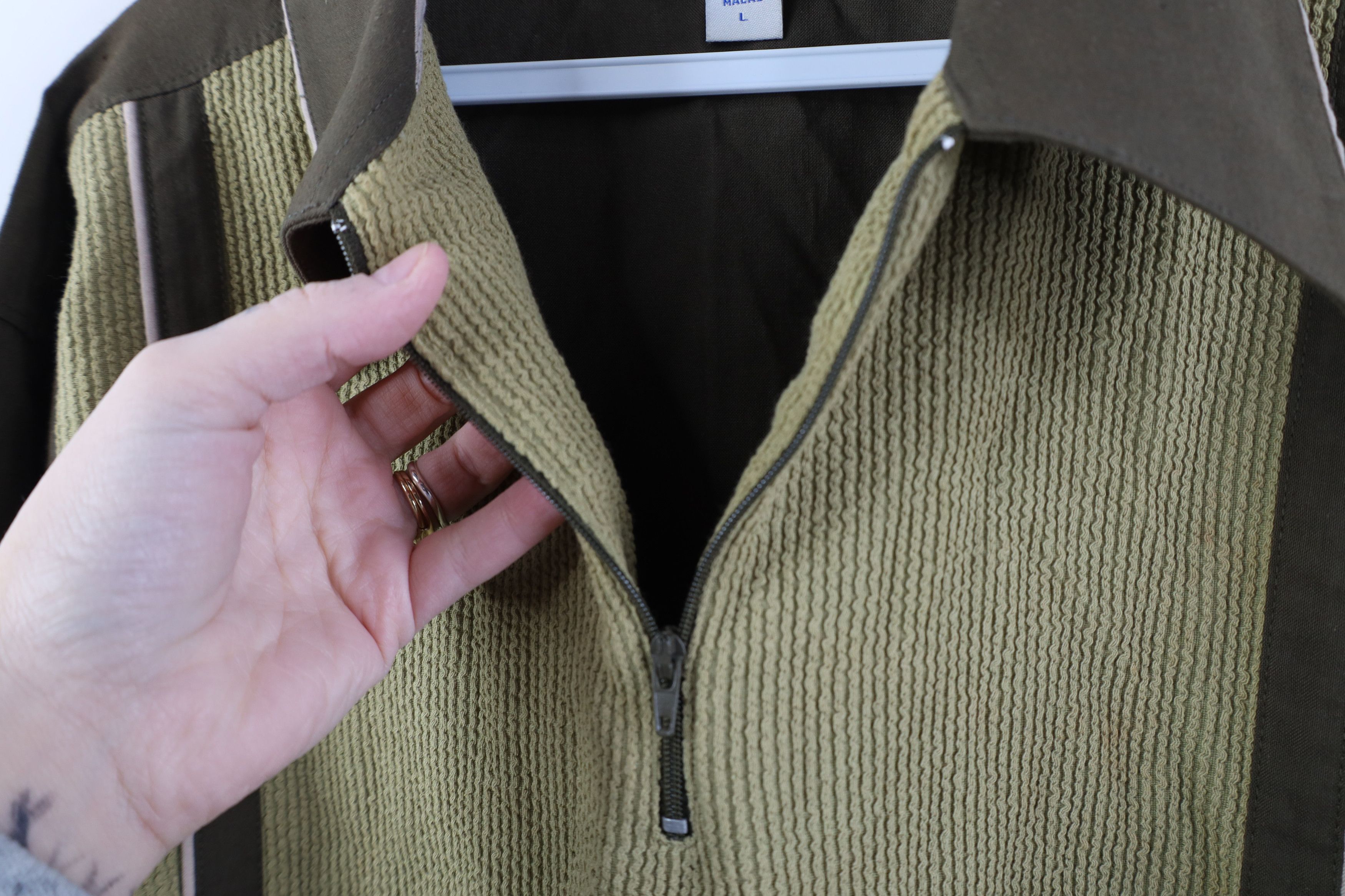 Vintage Vintage 90s Streetwear Panel Half Zip Long Sleeve Polo Size US L / EU 52-54 / 3 - 8 Thumbnail