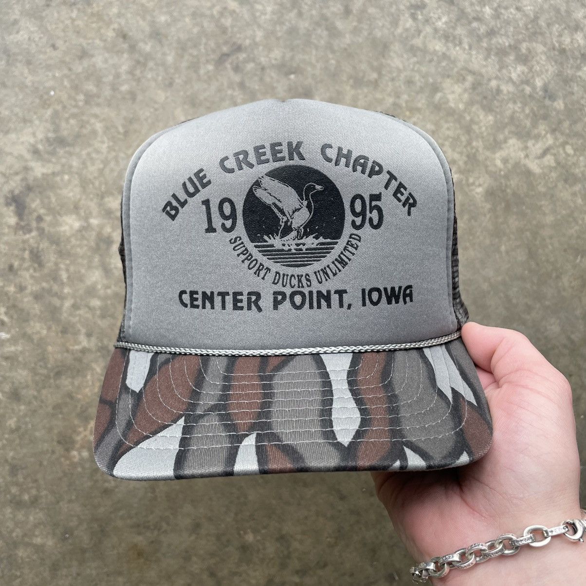 Vintage Vintage Camo Trucker Hat Ducks Unlimited Mesh Snapback 90s Size ONE SIZE - 2 Thumbnail