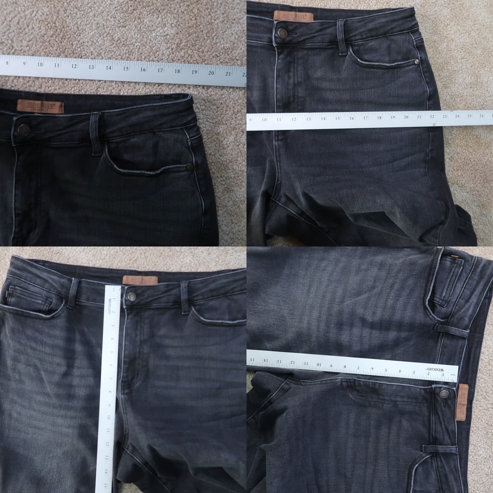 Vintage Judy Blue High Rise Straight Jeans Women's 20W Black Stretch Denim Jeans 5-Pocket Regular fit Vintage: No 30in Inseam Plus Size Pant Mens? Size 42" / US 20 - 8 Thumbnail