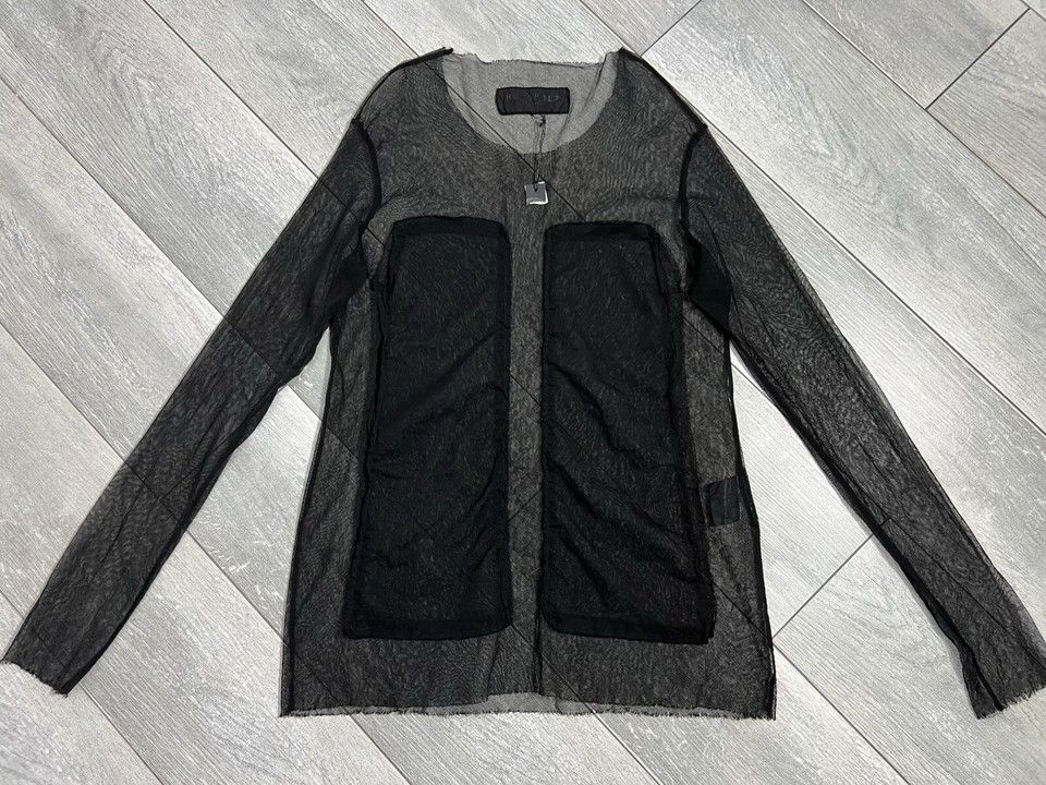 Rundholz RUNDHOLZ DIP Women's Top Blouse Mesh Black Cotton Size L Size L / US 10 / IT 46 - 2 Thumbnail