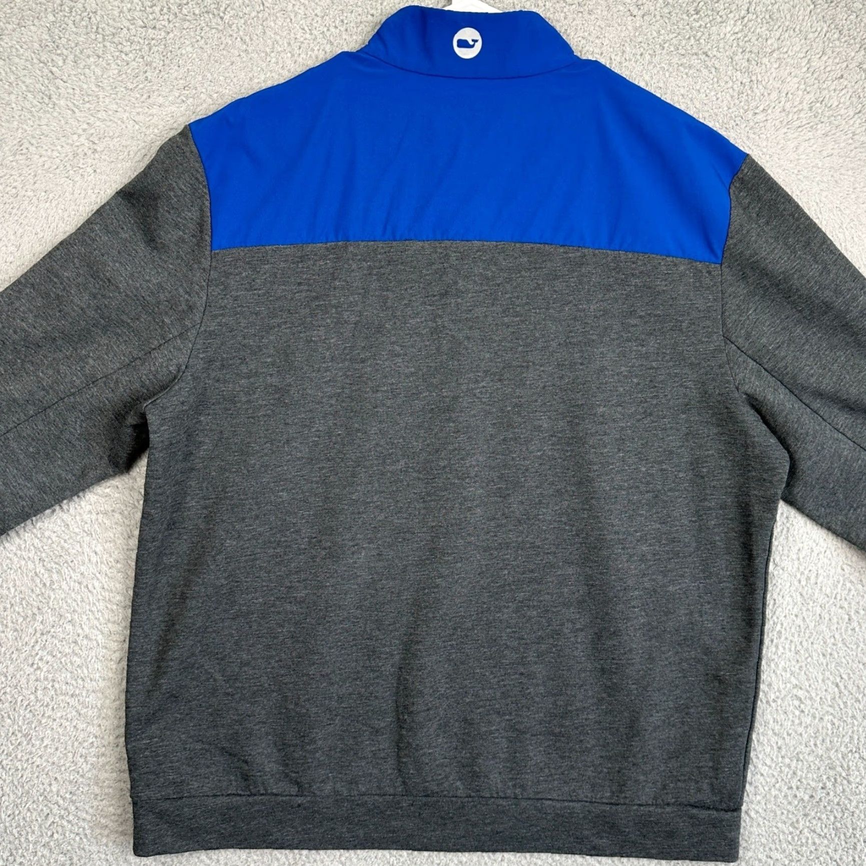 Vineyard Vines Vineyard Vines Sweatshirt Mens XL Blue Grey Golf Quarter Zip Pullover Colorblock Mock Neck Size US XL / EU 56 / 4 - 3 Thumbnail