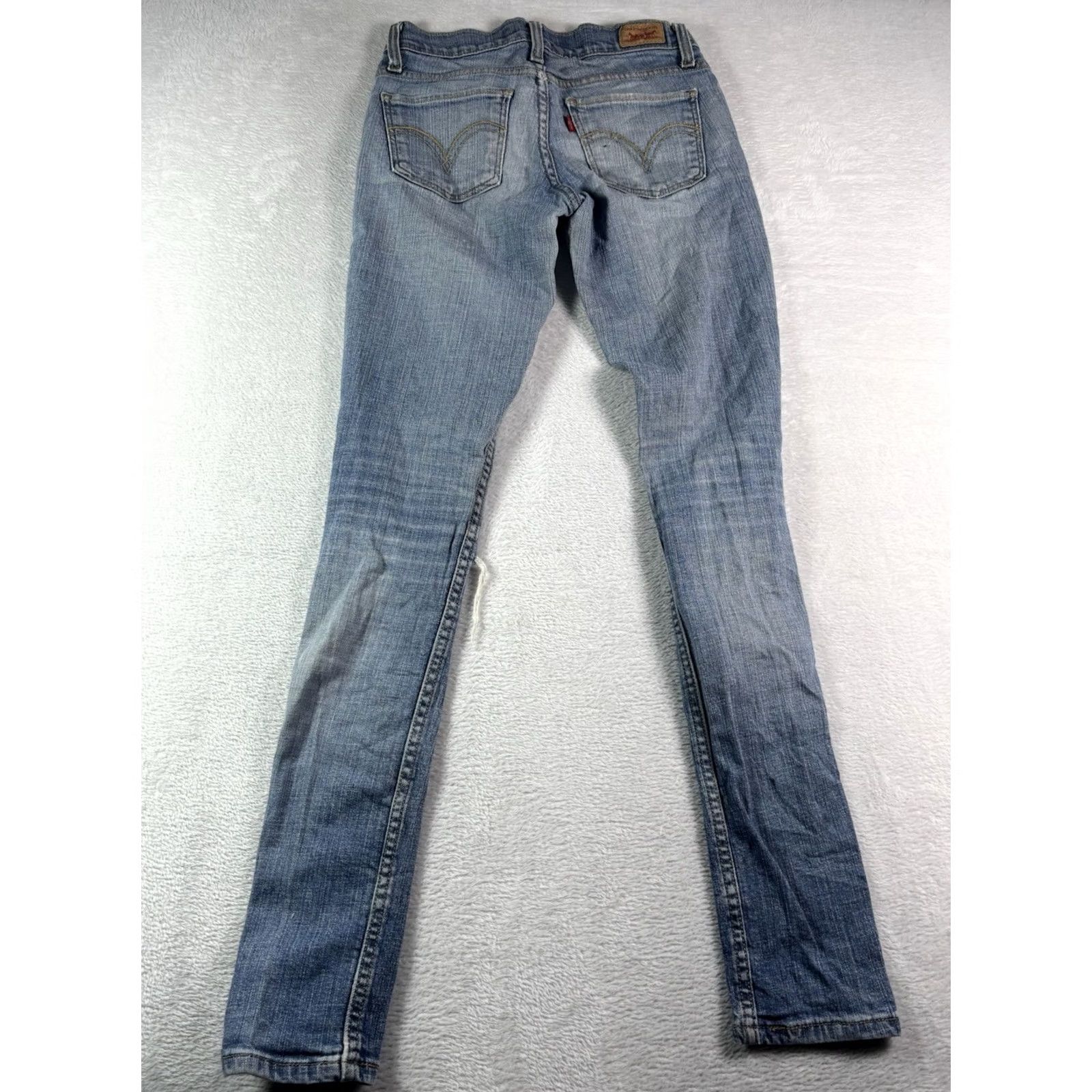 Levi's Levi's 524 Jeans Women's Regular Straight Distressed 90s City Retro Blue Denim Cotton Elastane Size 1 30w 28.5in Inseam 5-Pocket Logo Casual Size 25" / US 0 / IT 36 - 2 Thumbnail