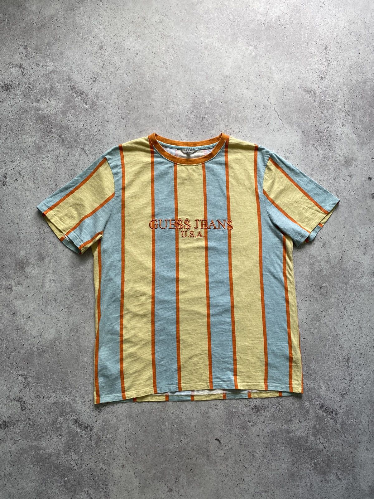 Guess × Made In Usa × Vintage GUESS X ASAP Rocky Striped Tee $$ | Grailed