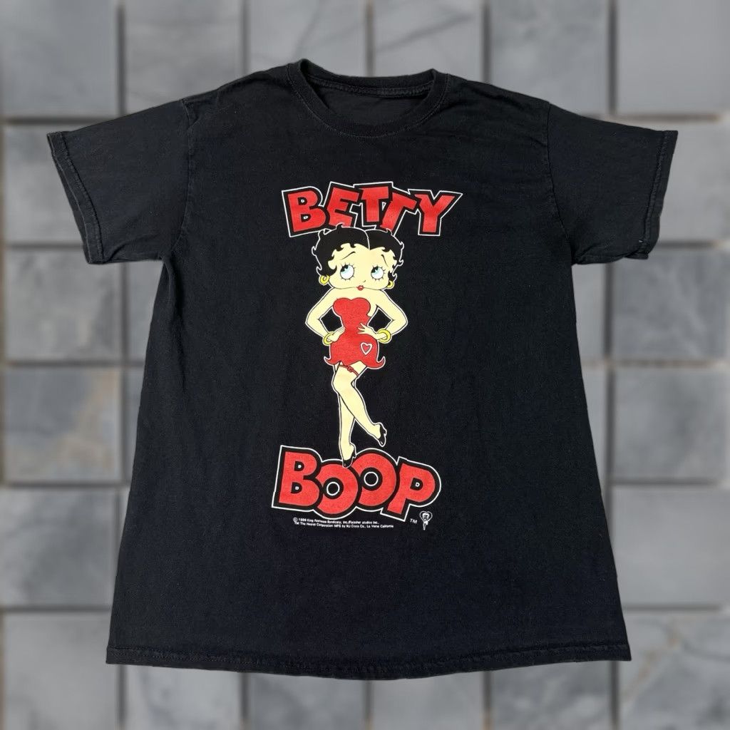 Doublet VINTAGE Betty Boop T Shirt Mens M Black Double Sided Graphic 1996 Rare Tee Size US M / EU 48-50 / 2 - 1 Thumbnail
